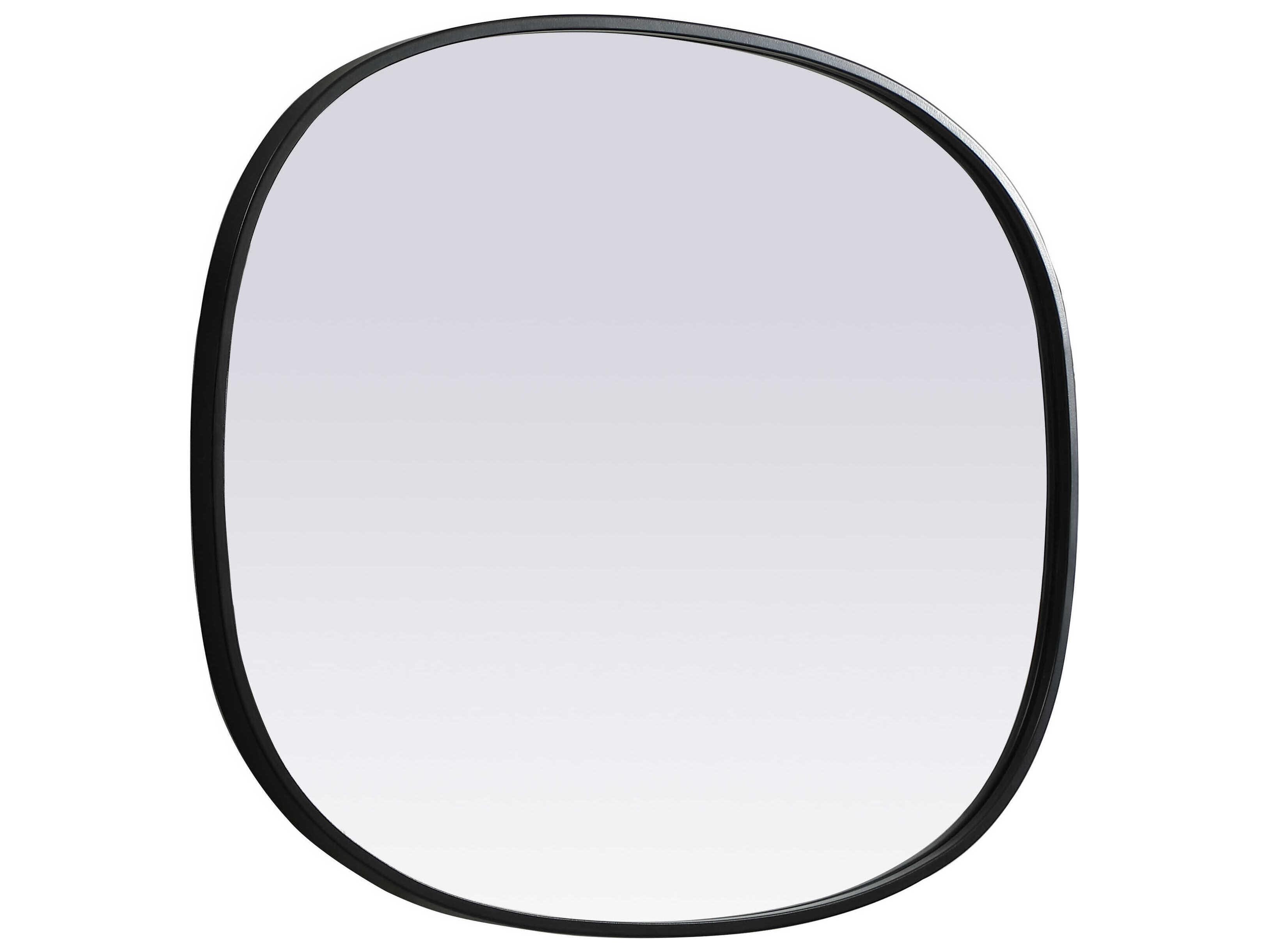 Elegant Lighting Brynn Black Oval Wall Mirror