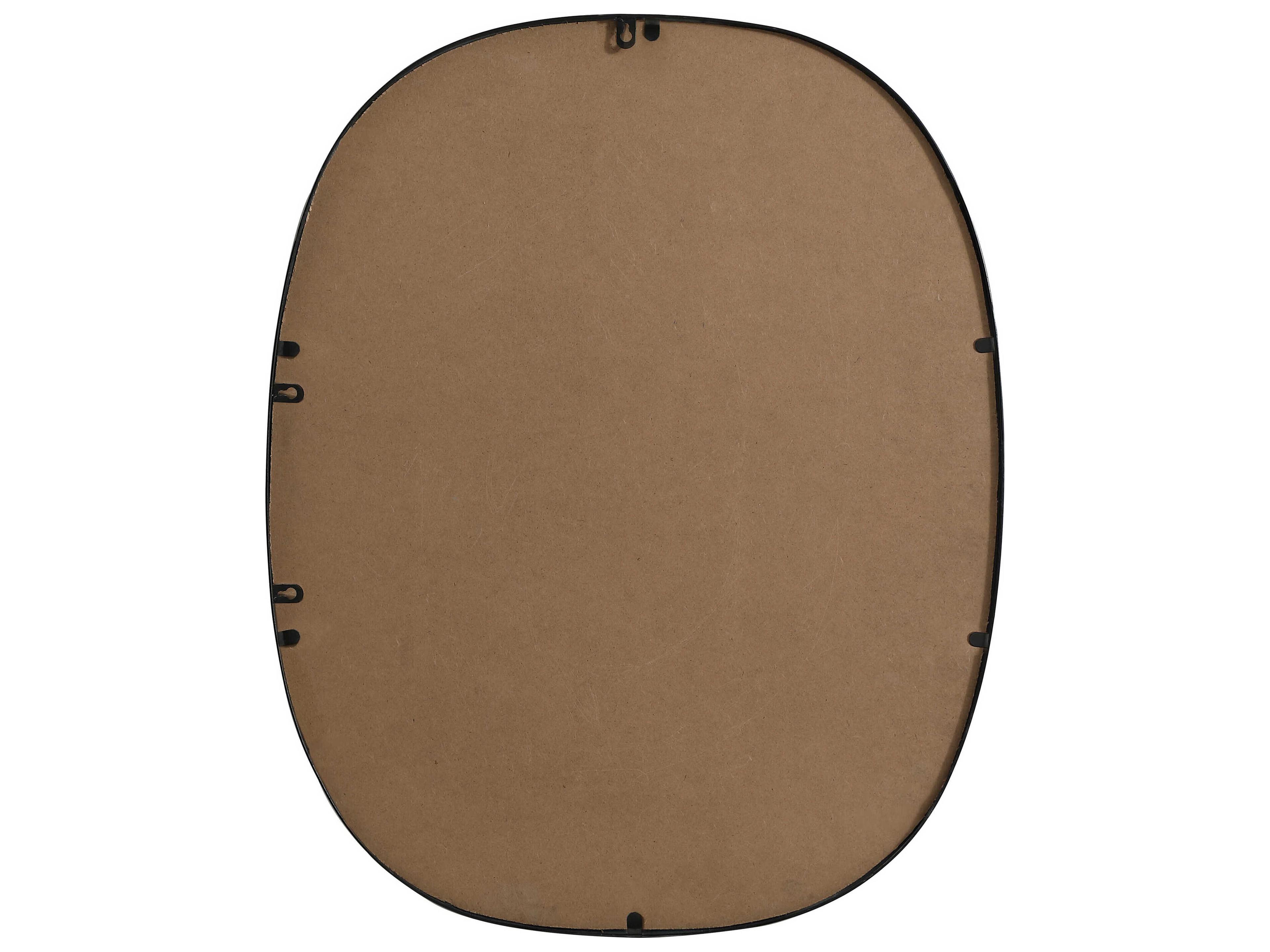 Elegant Lighting Brynn Black Oval Wall Mirror