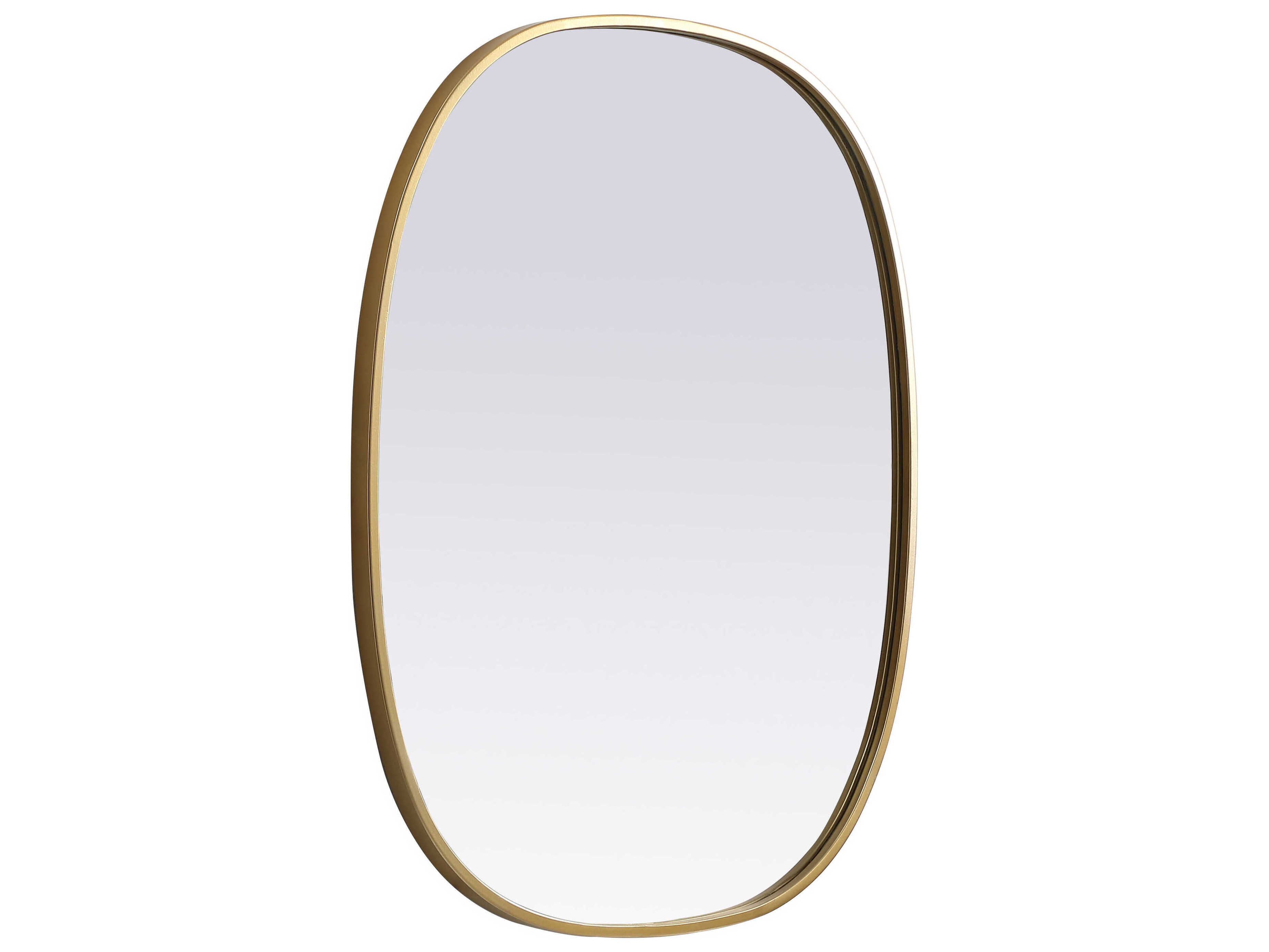 Elegant Lighting Brynn Brass Oval Wall Mirror