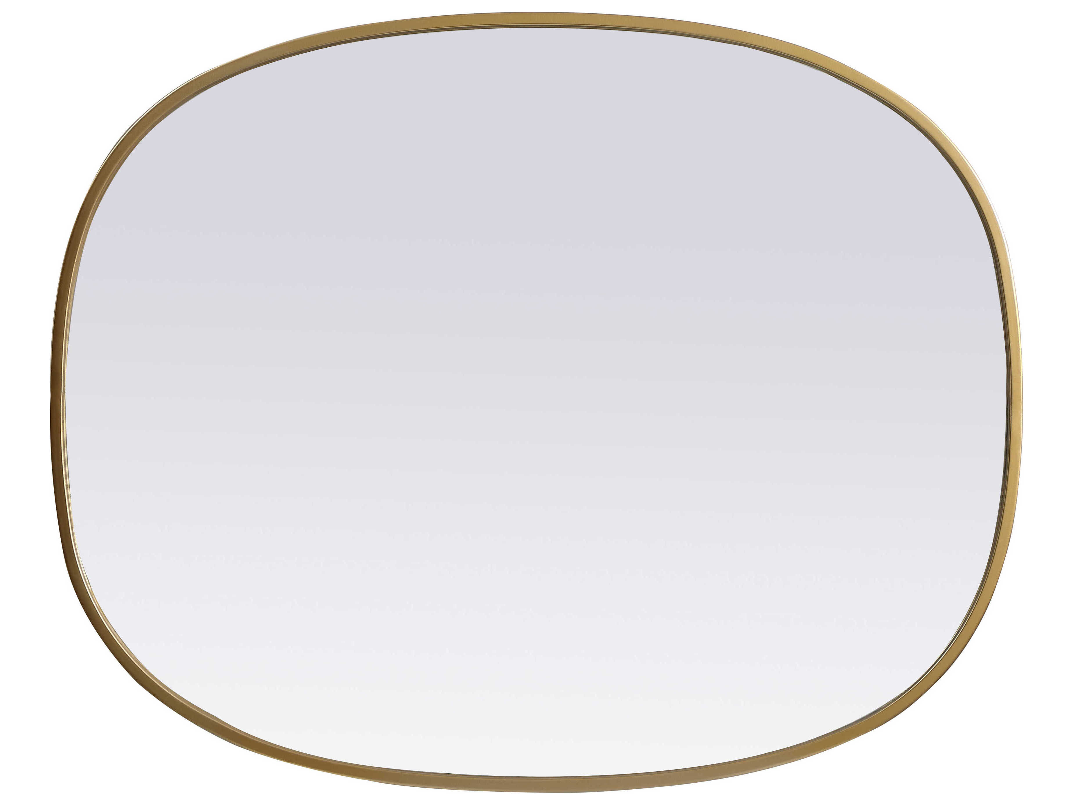 Elegant Lighting Brynn Brass Oval Wall Mirror