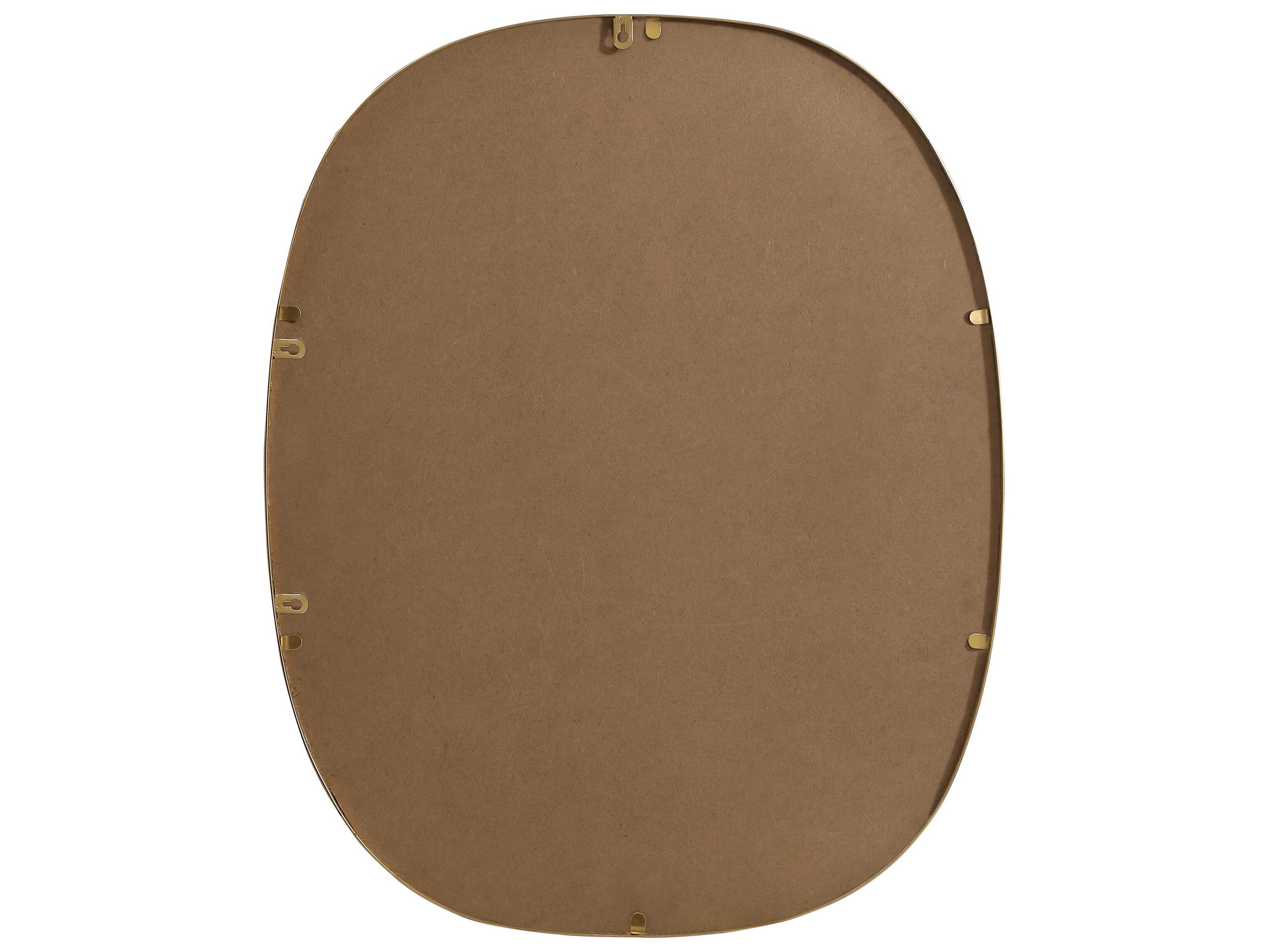 Elegant Lighting Brynn Brass Oval Wall Mirror