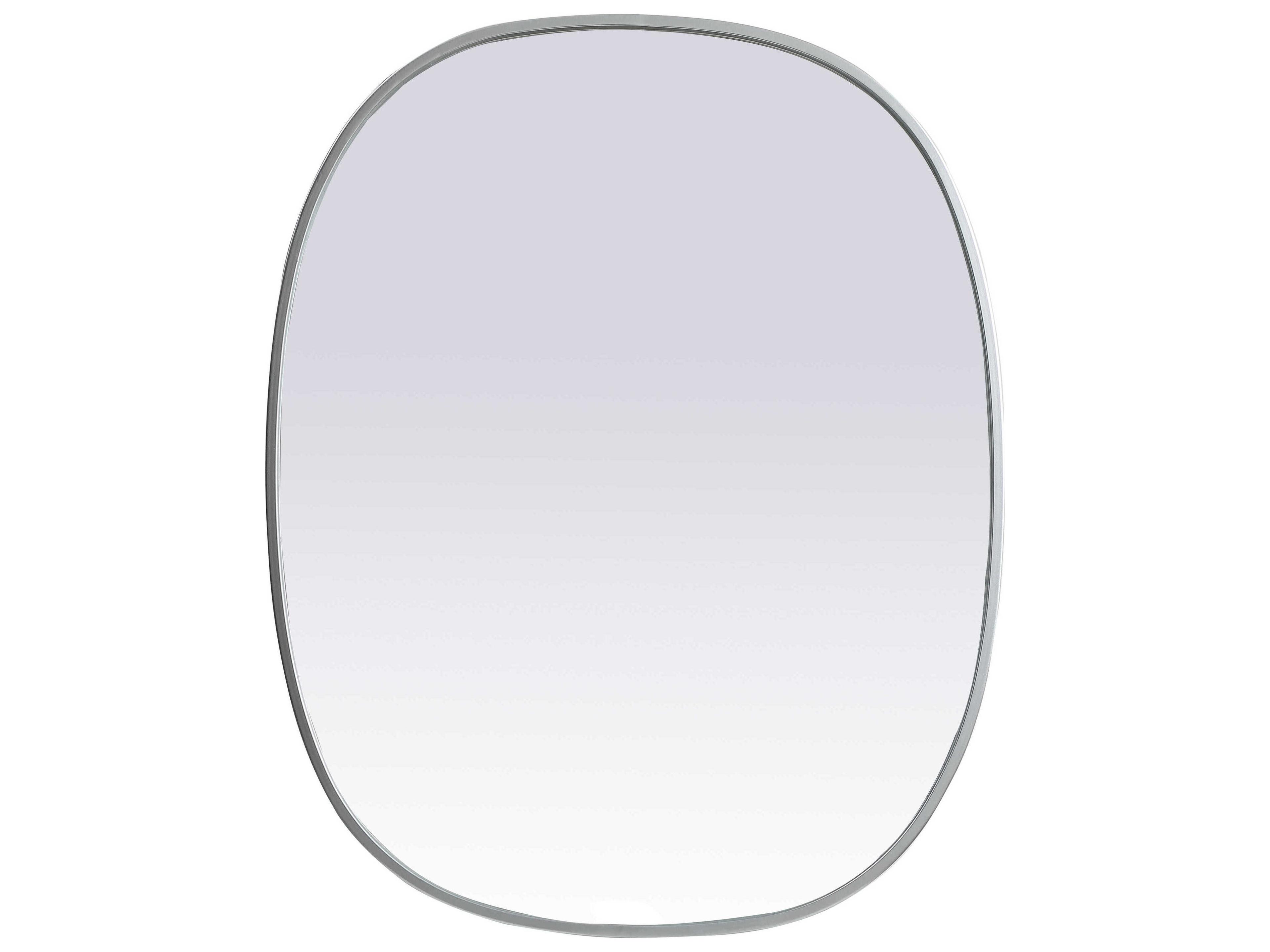 Elegant Lighting Brynn Silver Oval Wall Mirror