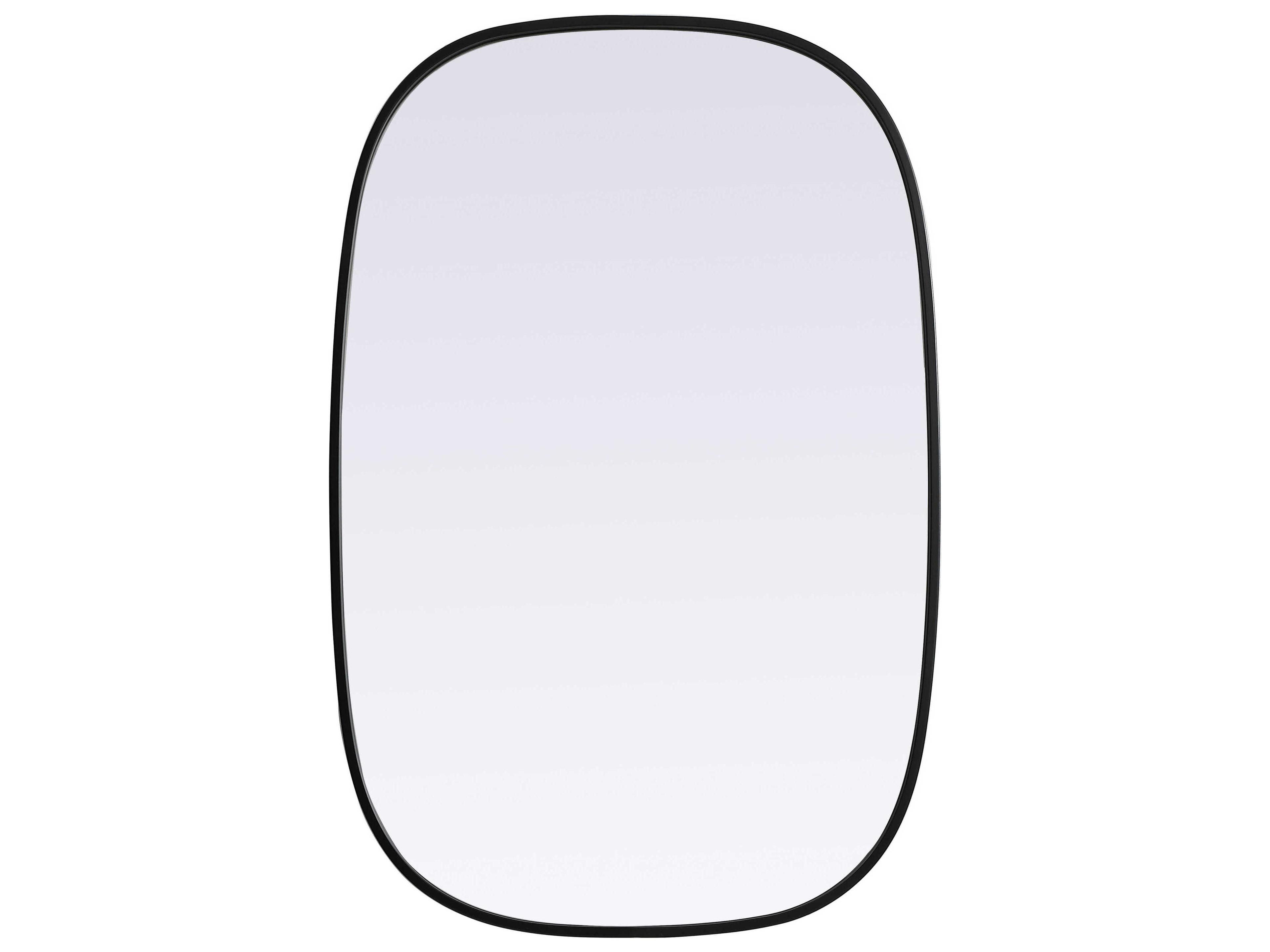 Elegant Lighting Brynn Black Oval Wall Mirror