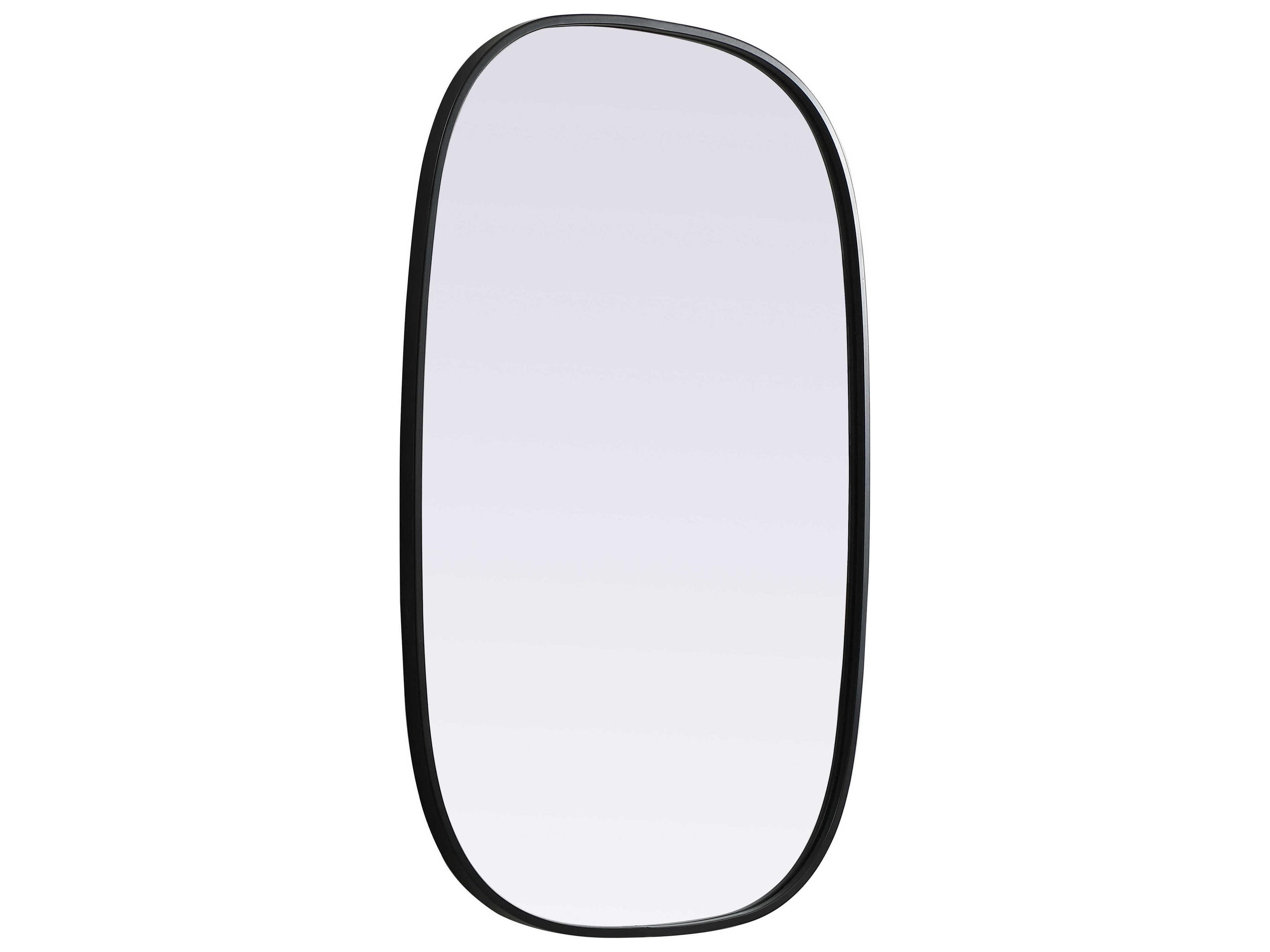 Elegant Lighting Brynn Black Oval Wall Mirror
