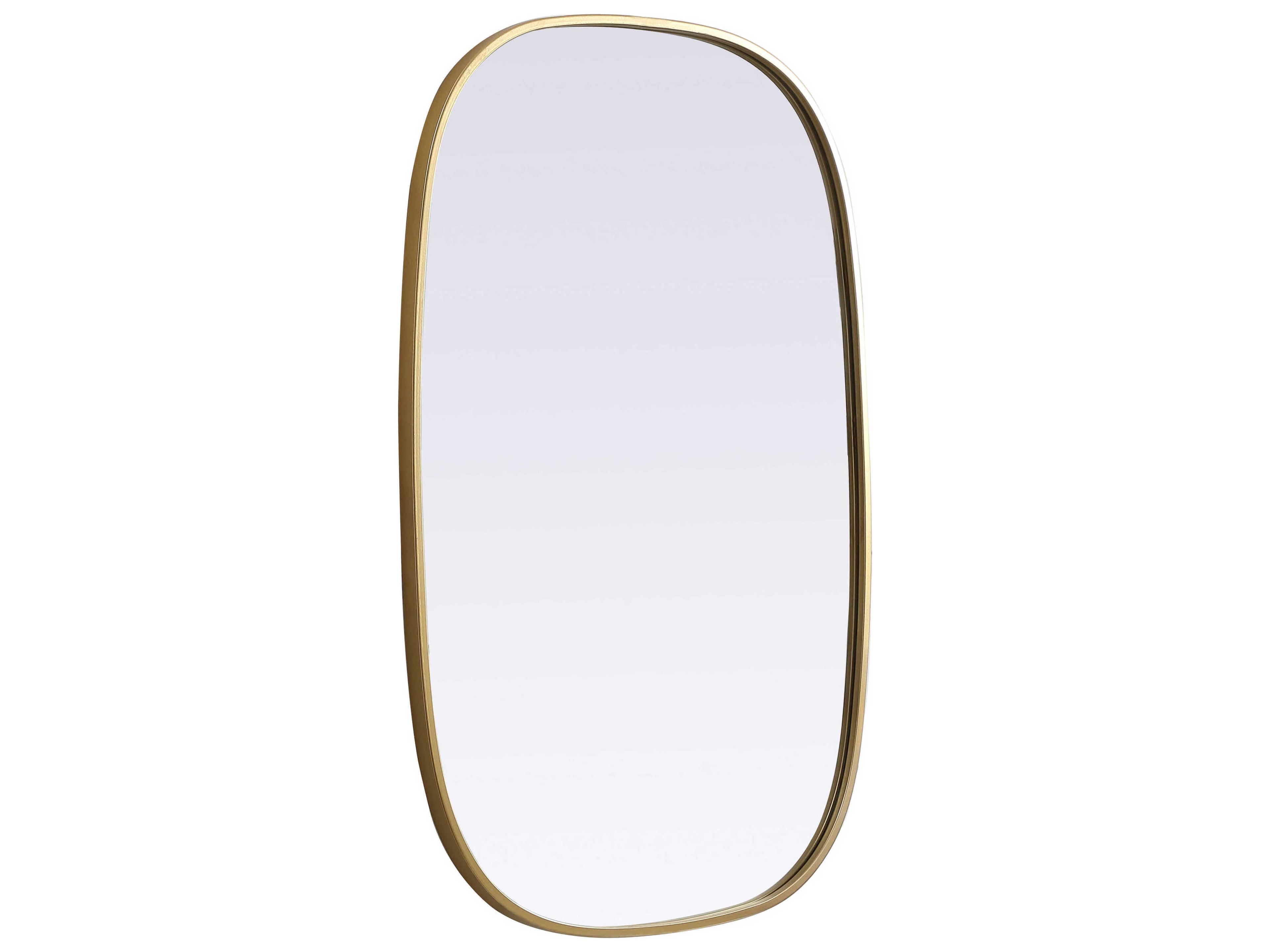 Elegant Lighting Brynn Brass Oval Wall Mirror
