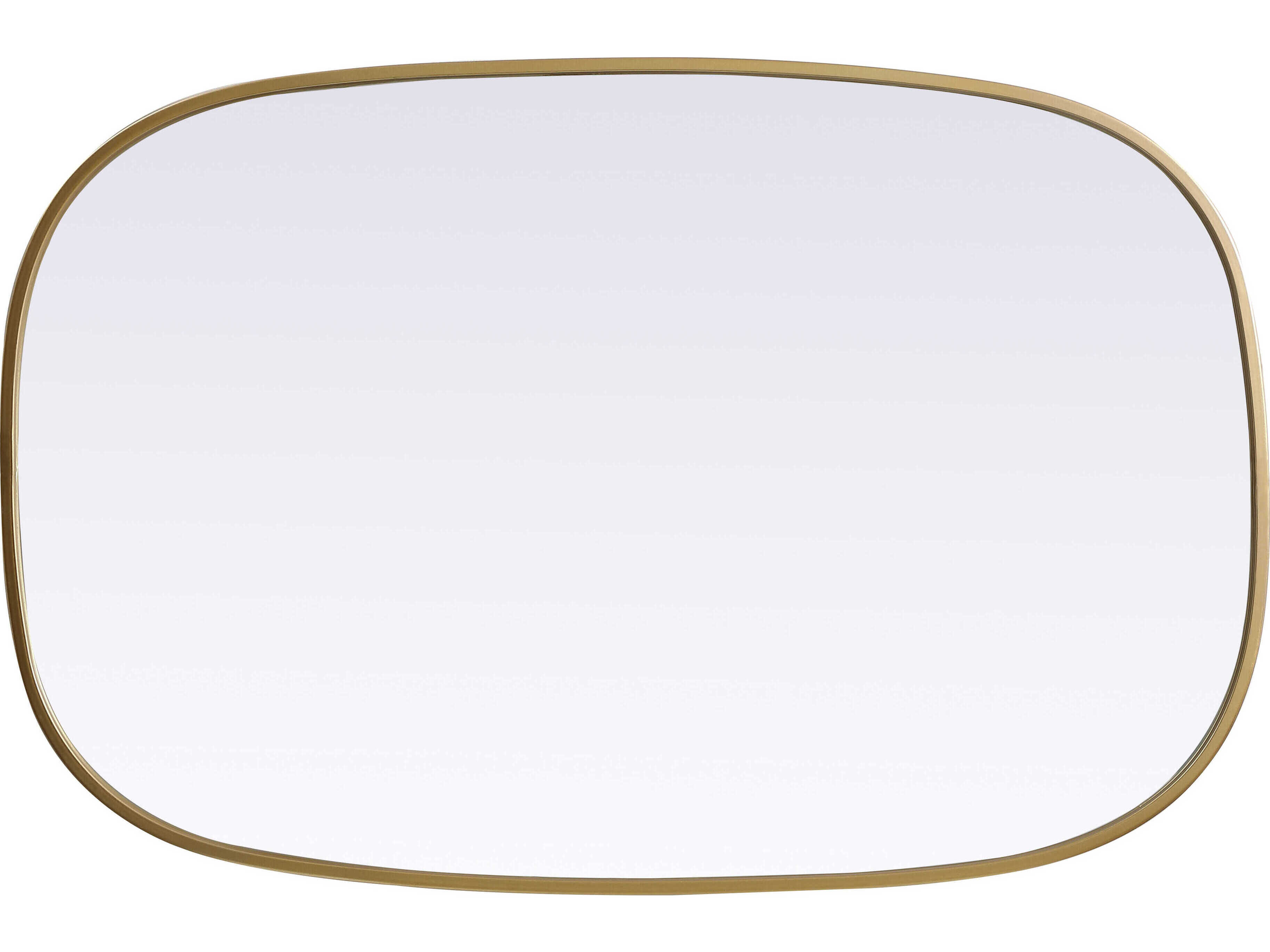 Elegant Lighting Brynn Brass Oval Wall Mirror