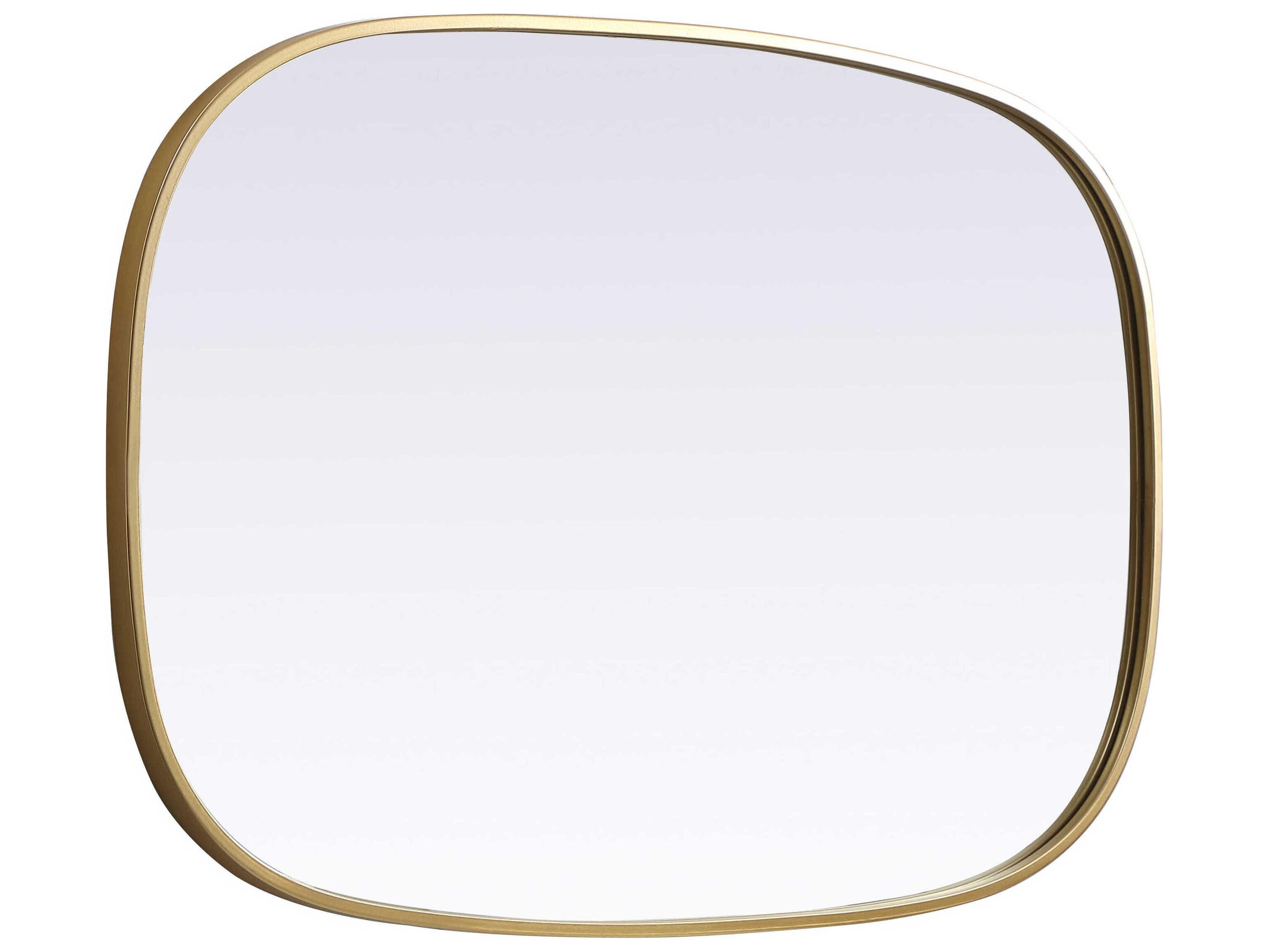 Elegant Lighting Brynn Brass Oval Wall Mirror