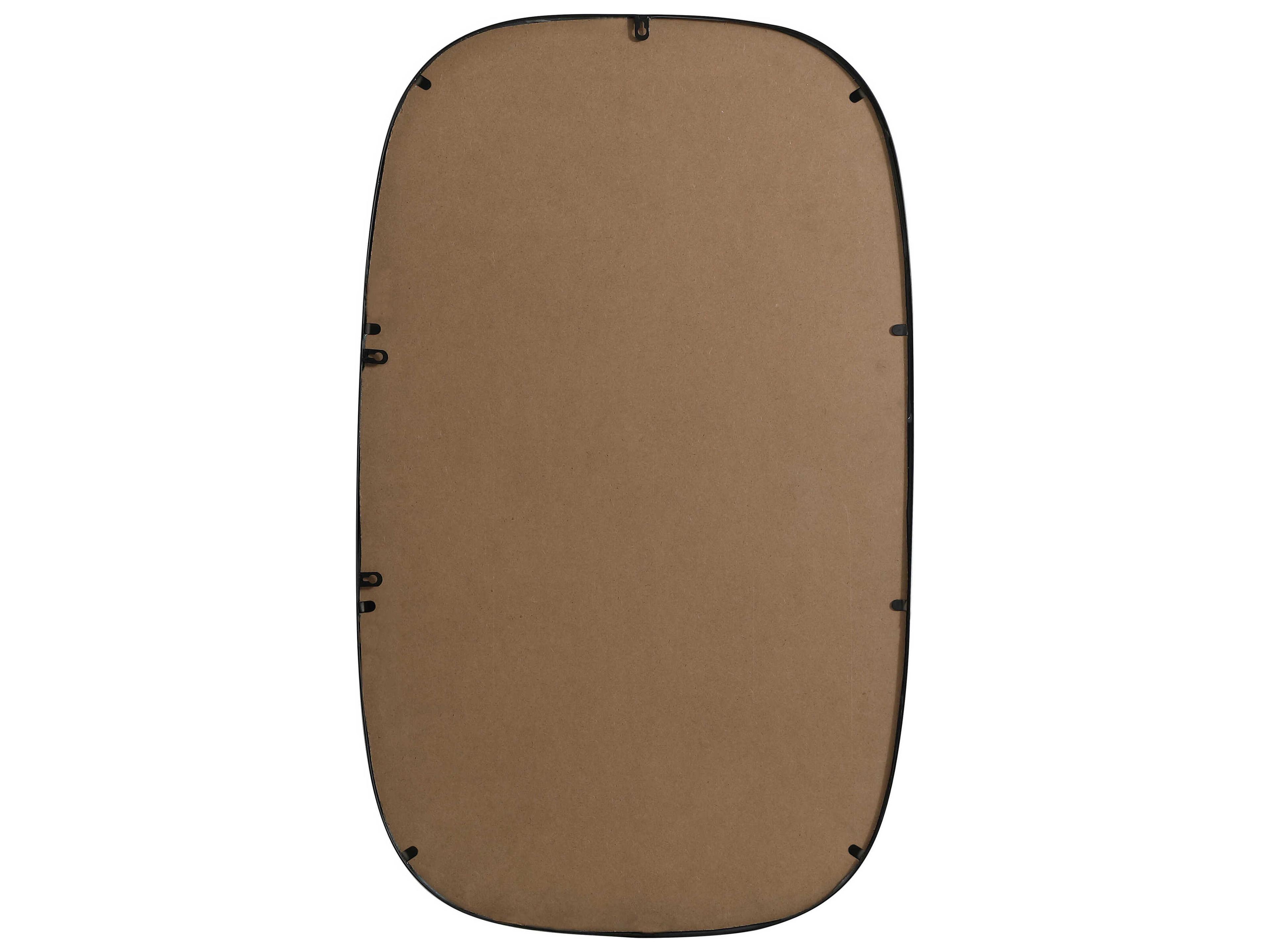 Elegant Lighting Brynn Black Oval Wall Mirror