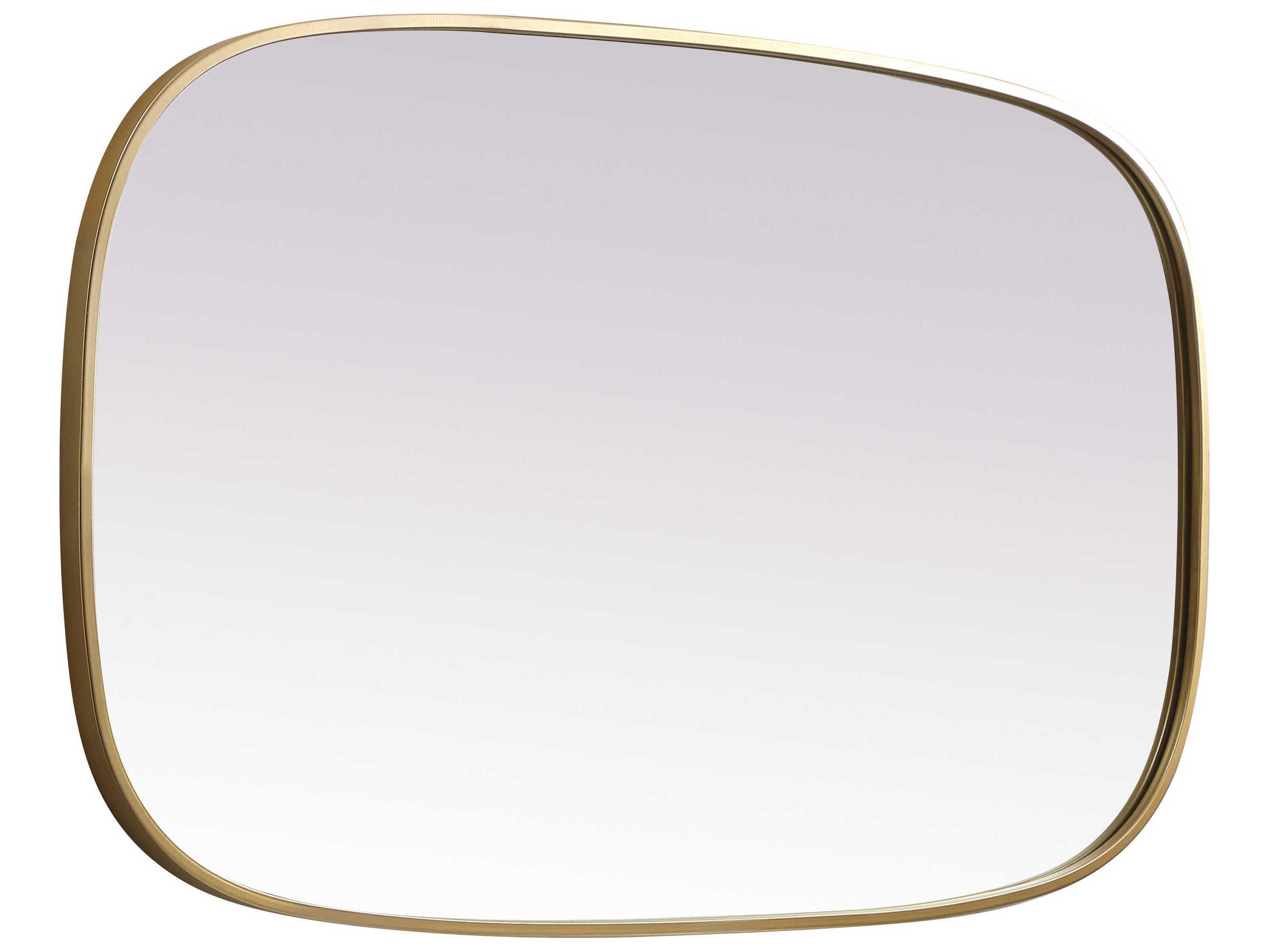 Elegant Lighting Brynn Brass Oval Wall Mirror