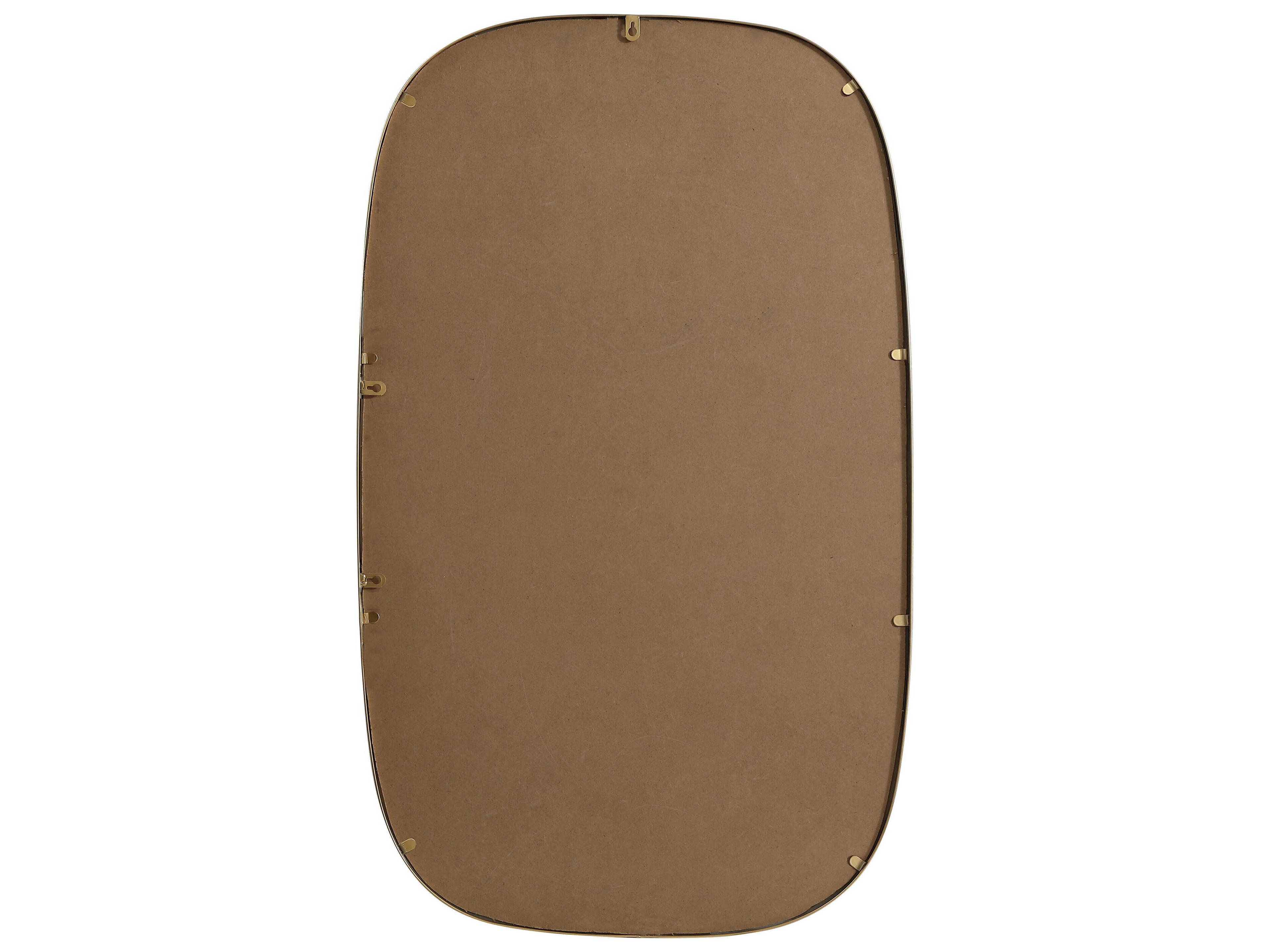 Elegant Lighting Brynn Brass Oval Wall Mirror