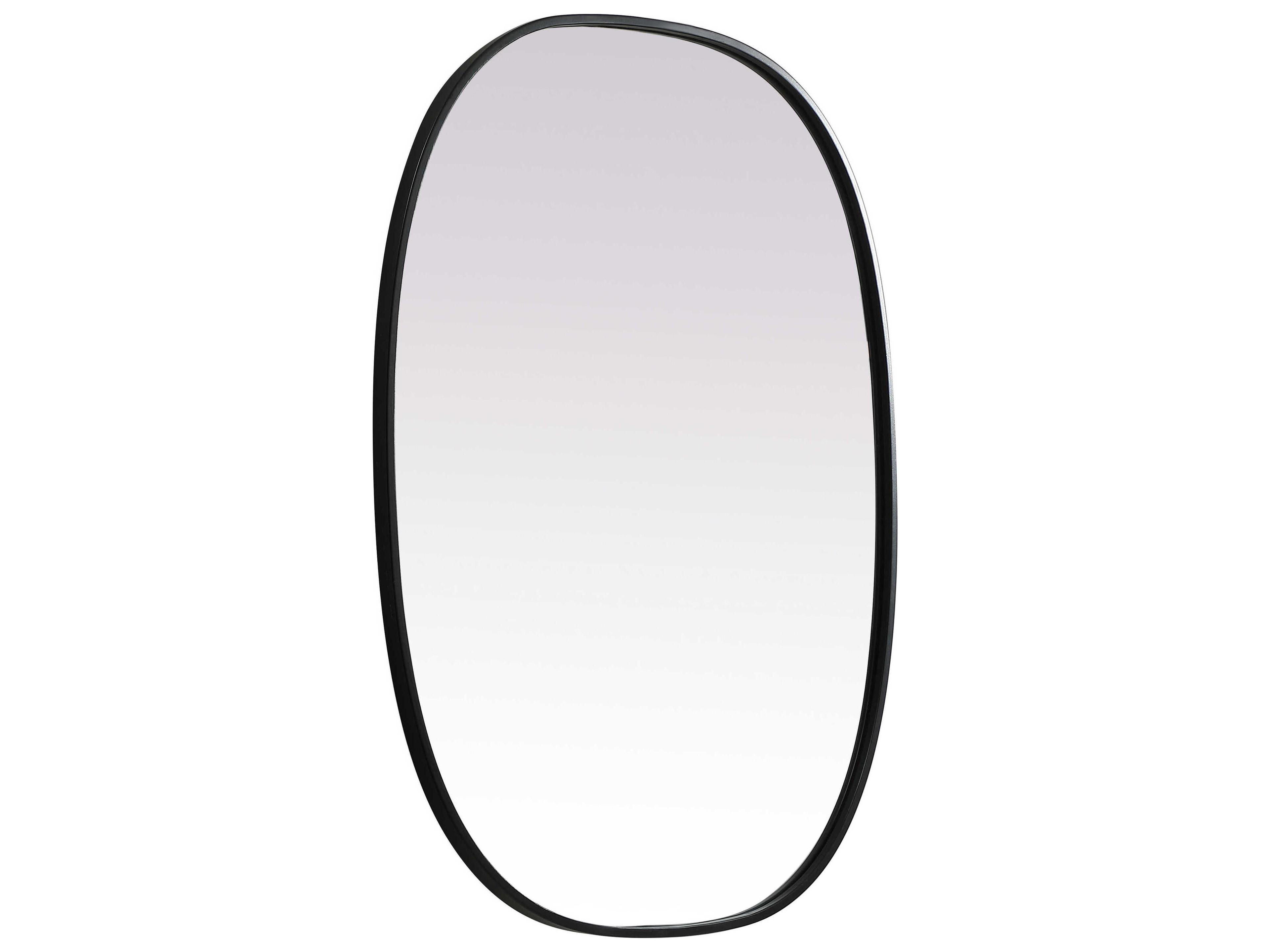Elegant Lighting Brynn Black Oval Wall Mirror
