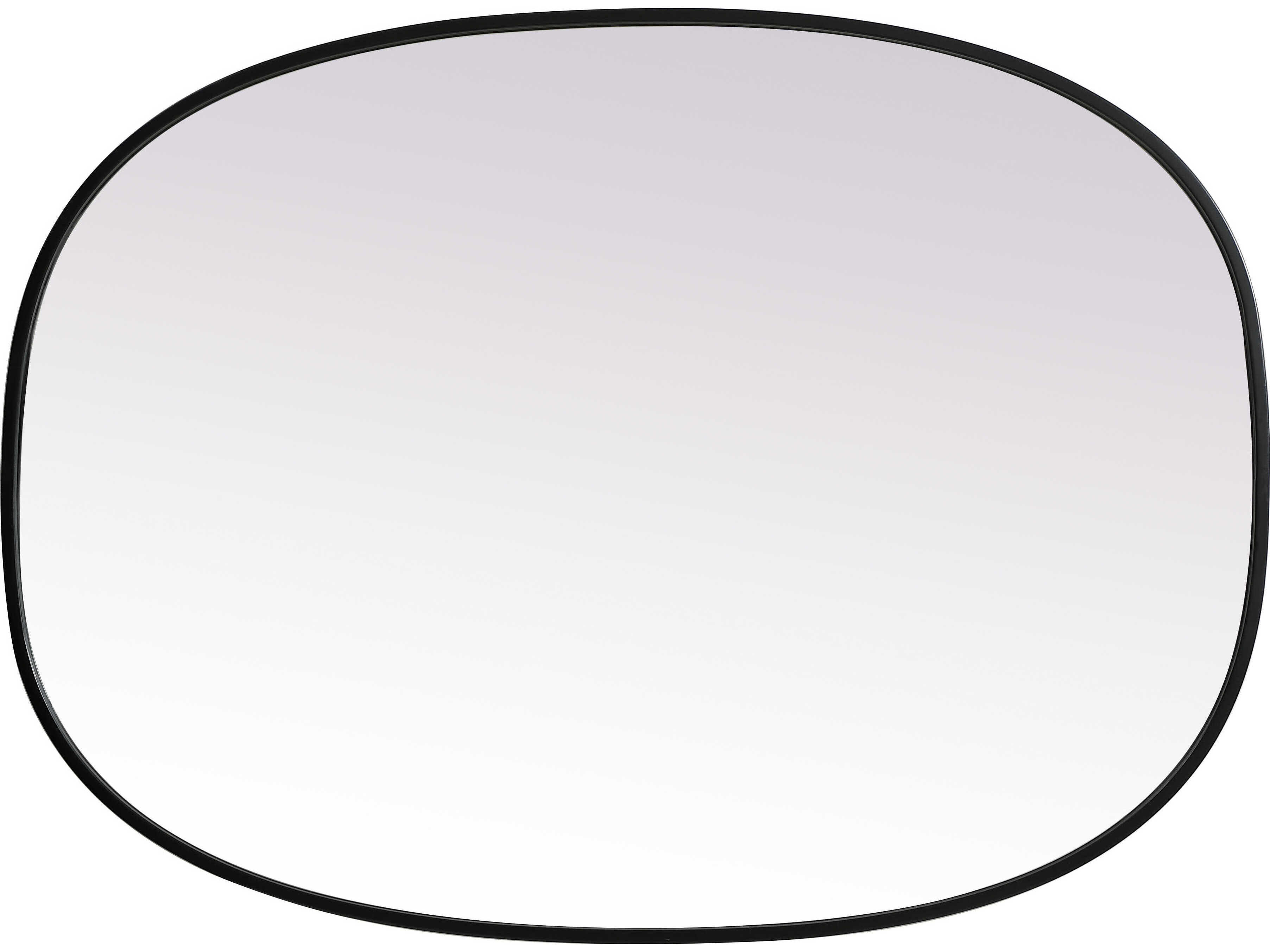 Elegant Lighting Brynn Black Oval Wall Mirror