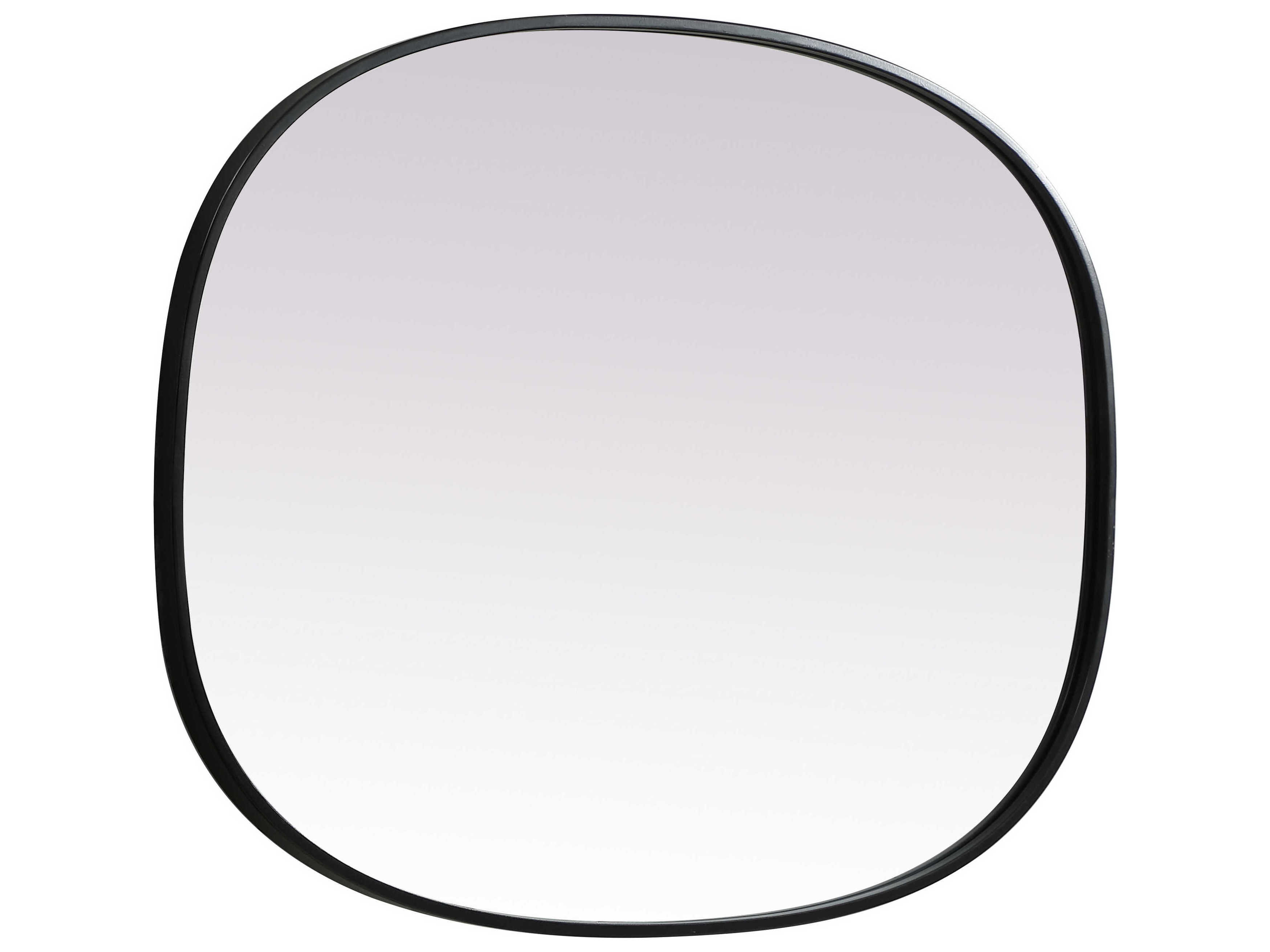 Elegant Lighting Brynn Black Oval Wall Mirror
