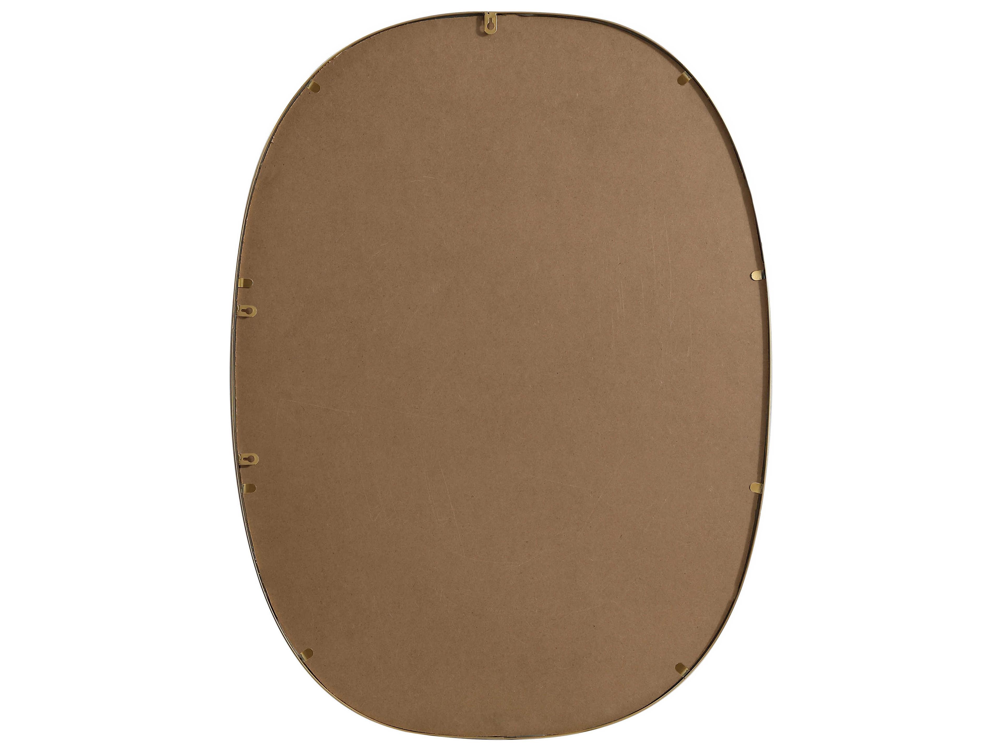 Elegant Lighting Brynn Brass Oval Wall Mirror