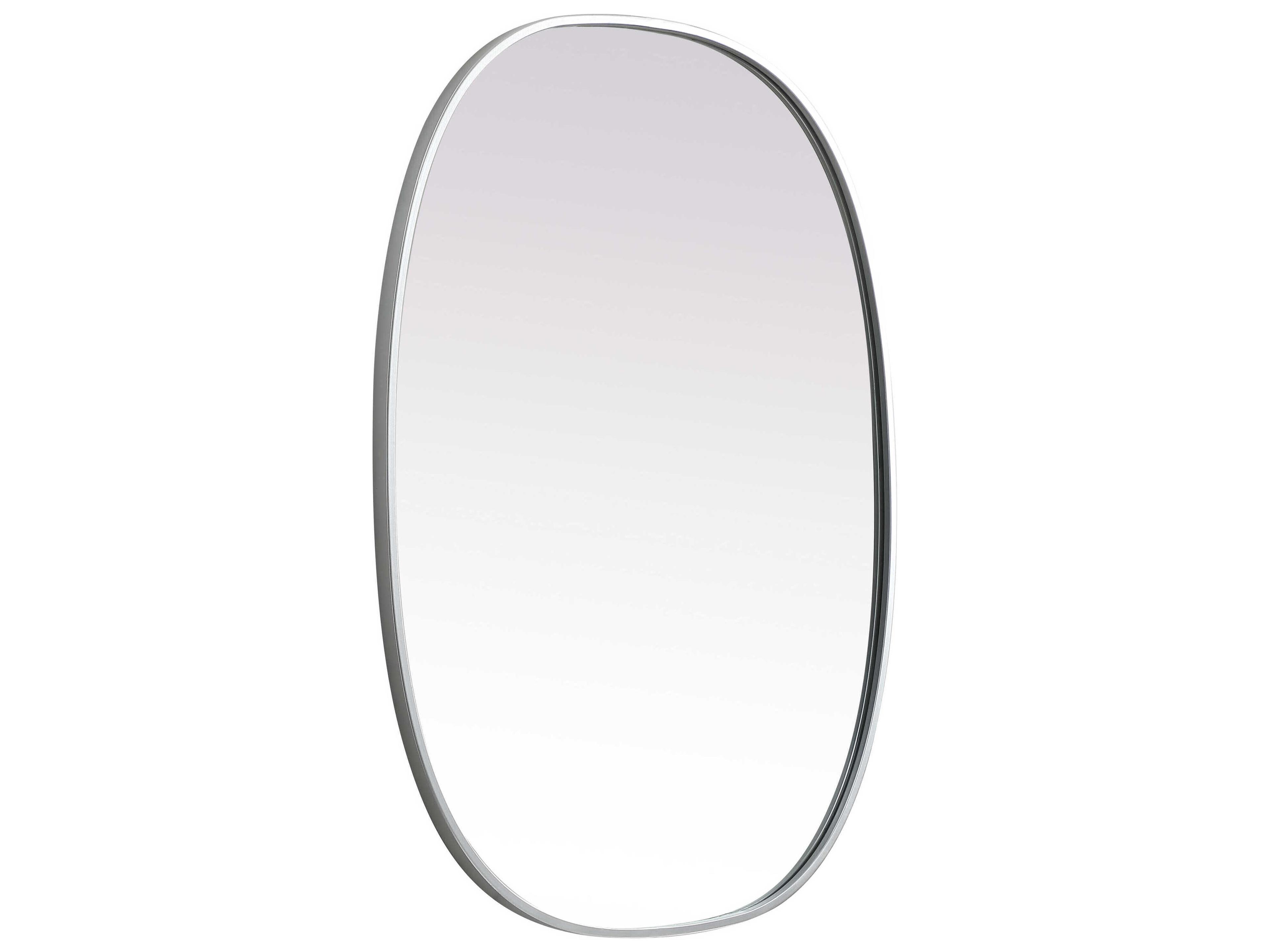 Elegant Lighting Brynn Silver Oval Wall Mirror