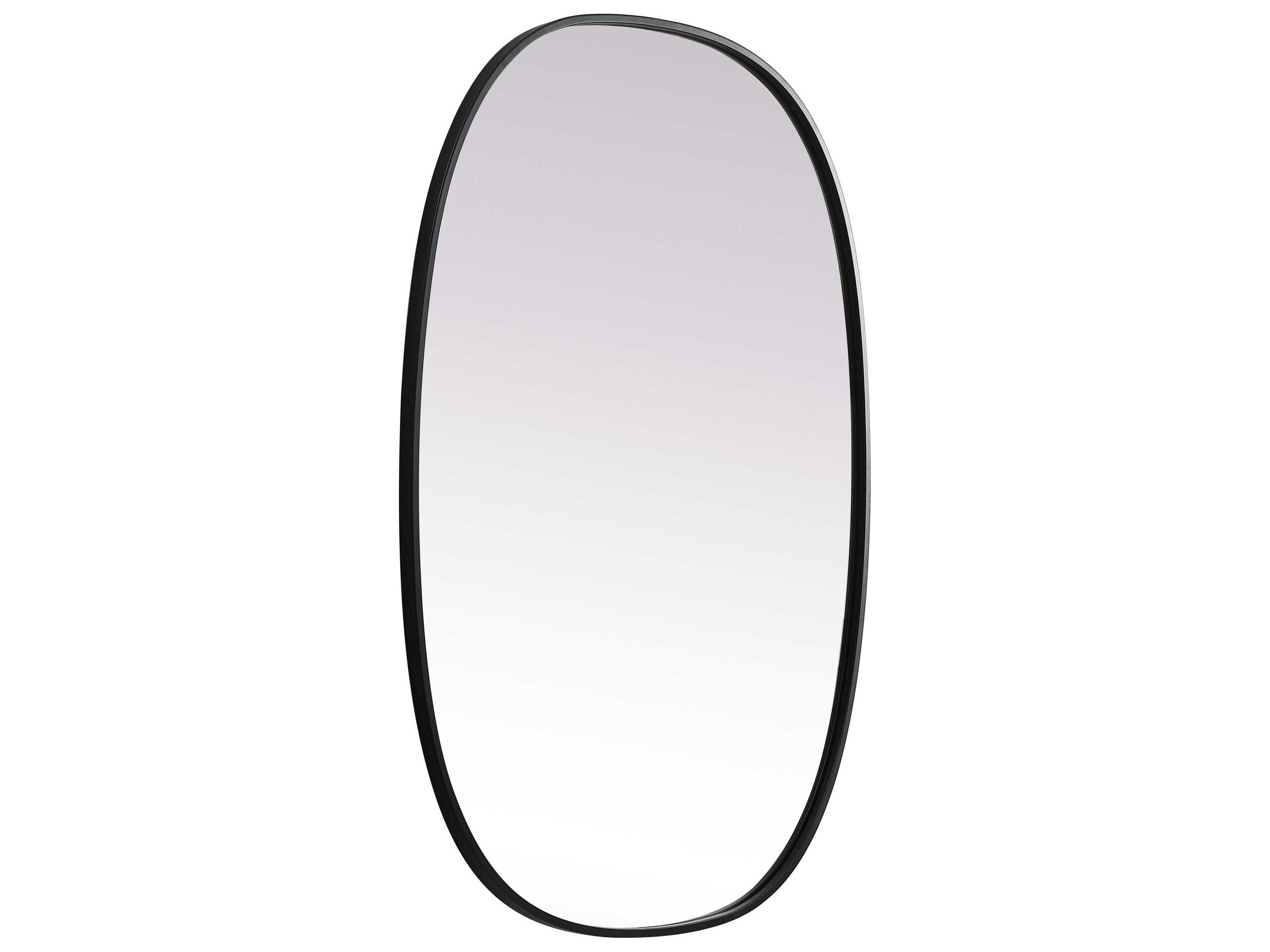 Elegant Lighting Brynn Black Oval Wall Mirror