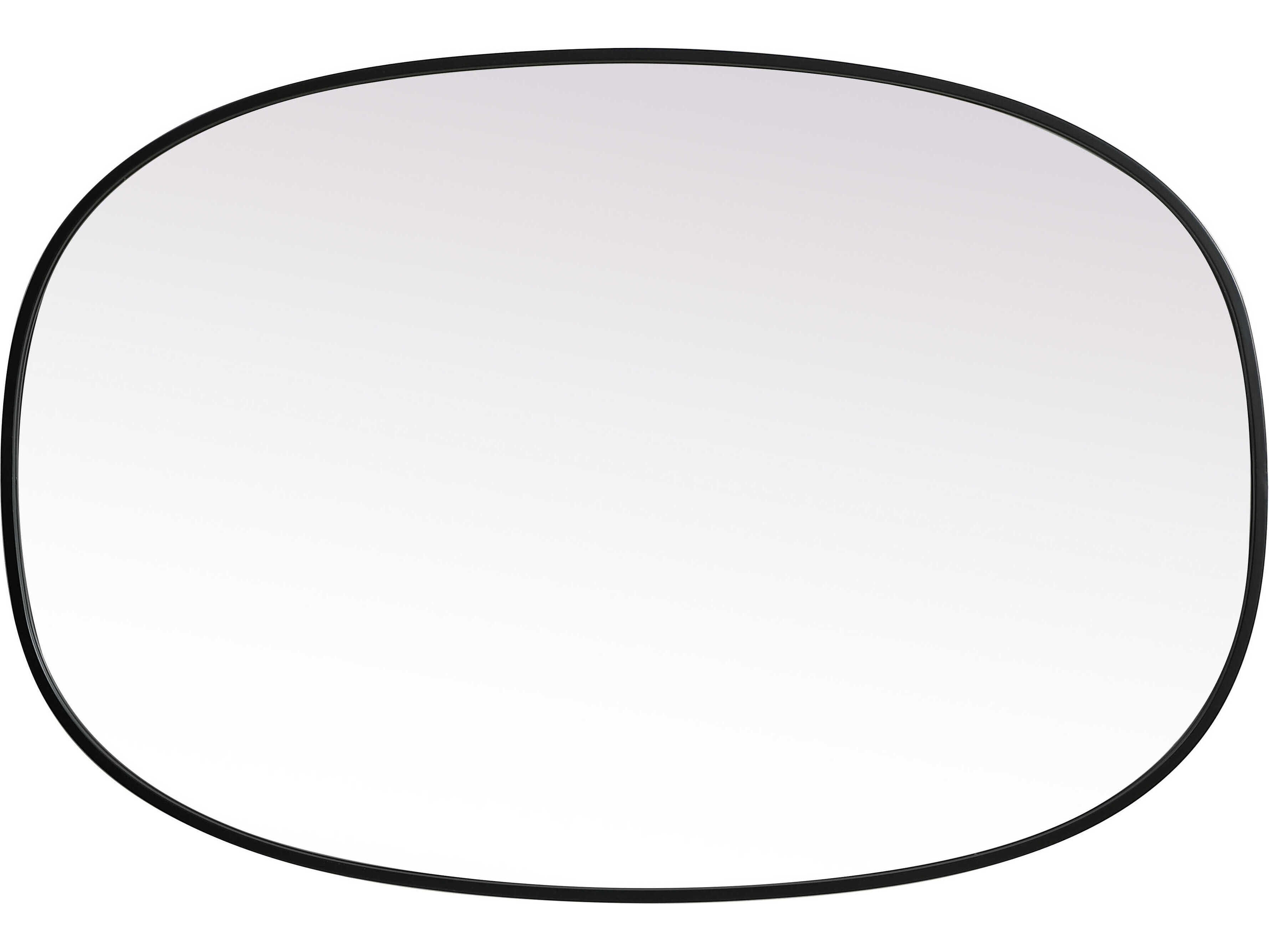 Elegant Lighting Brynn Black Oval Wall Mirror