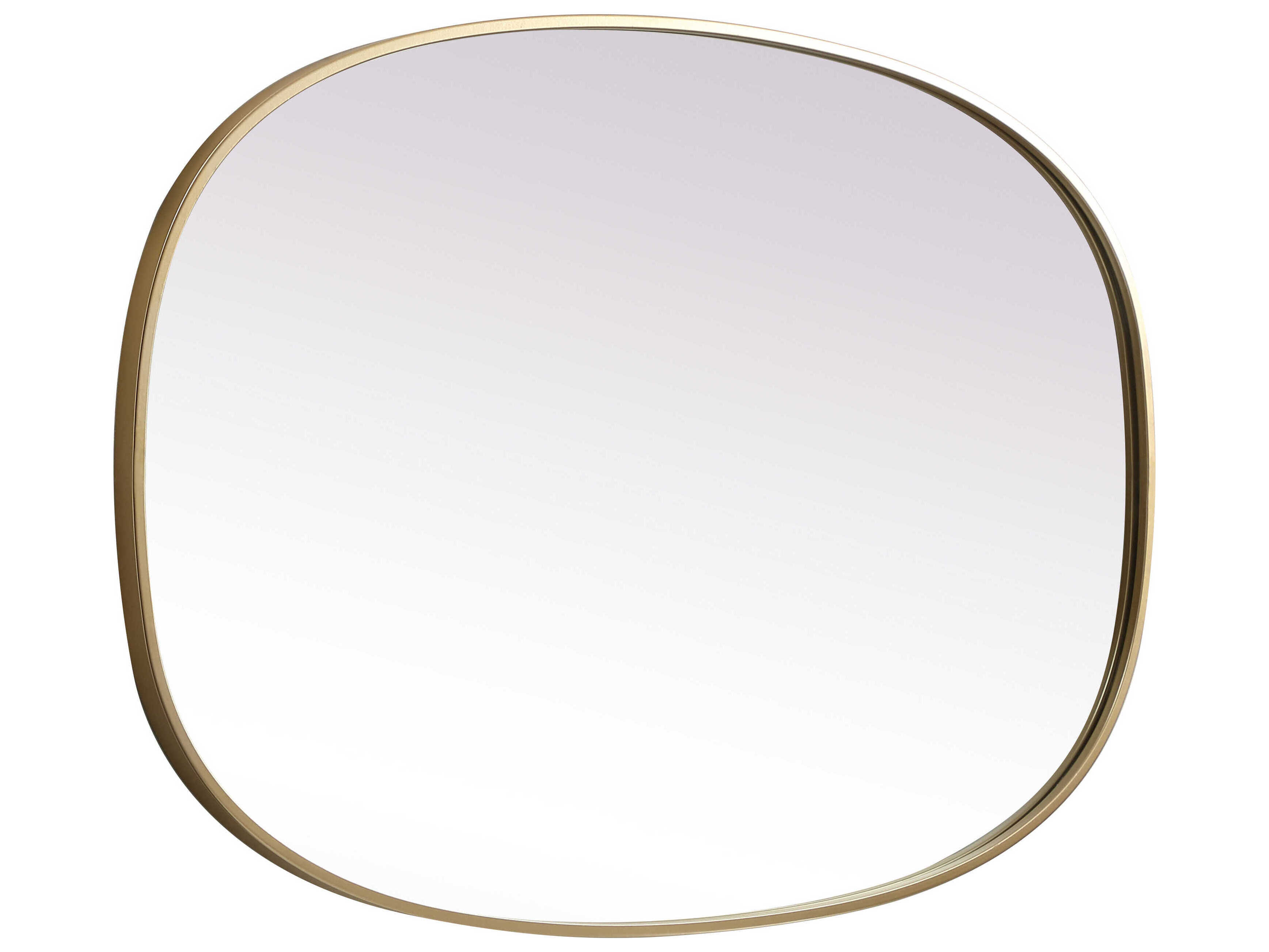Elegant Lighting Brynn Brass Oval Wall Mirror