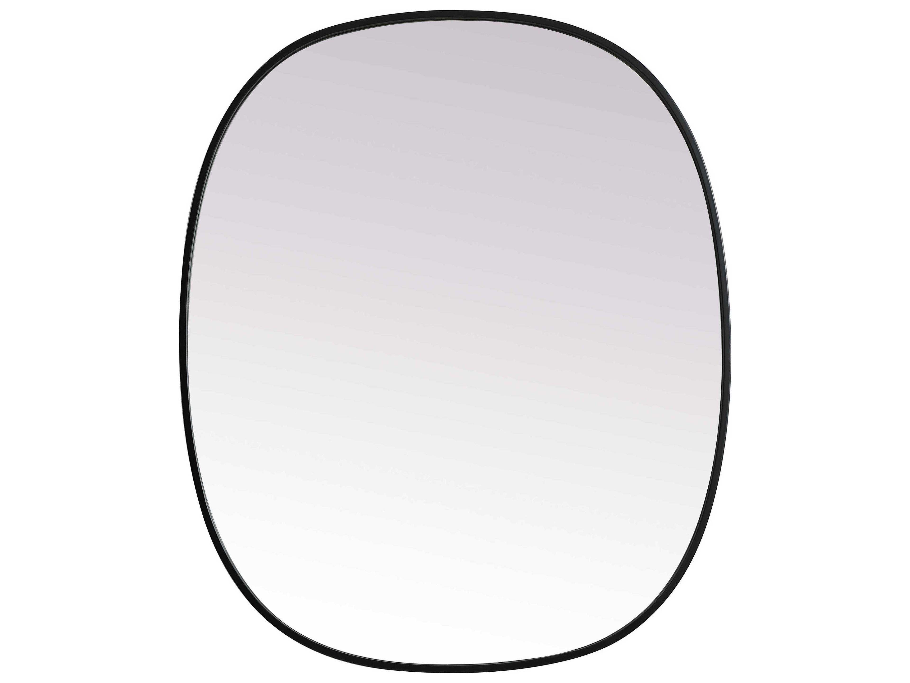Elegant Lighting Brynn Black Oval Wall Mirror