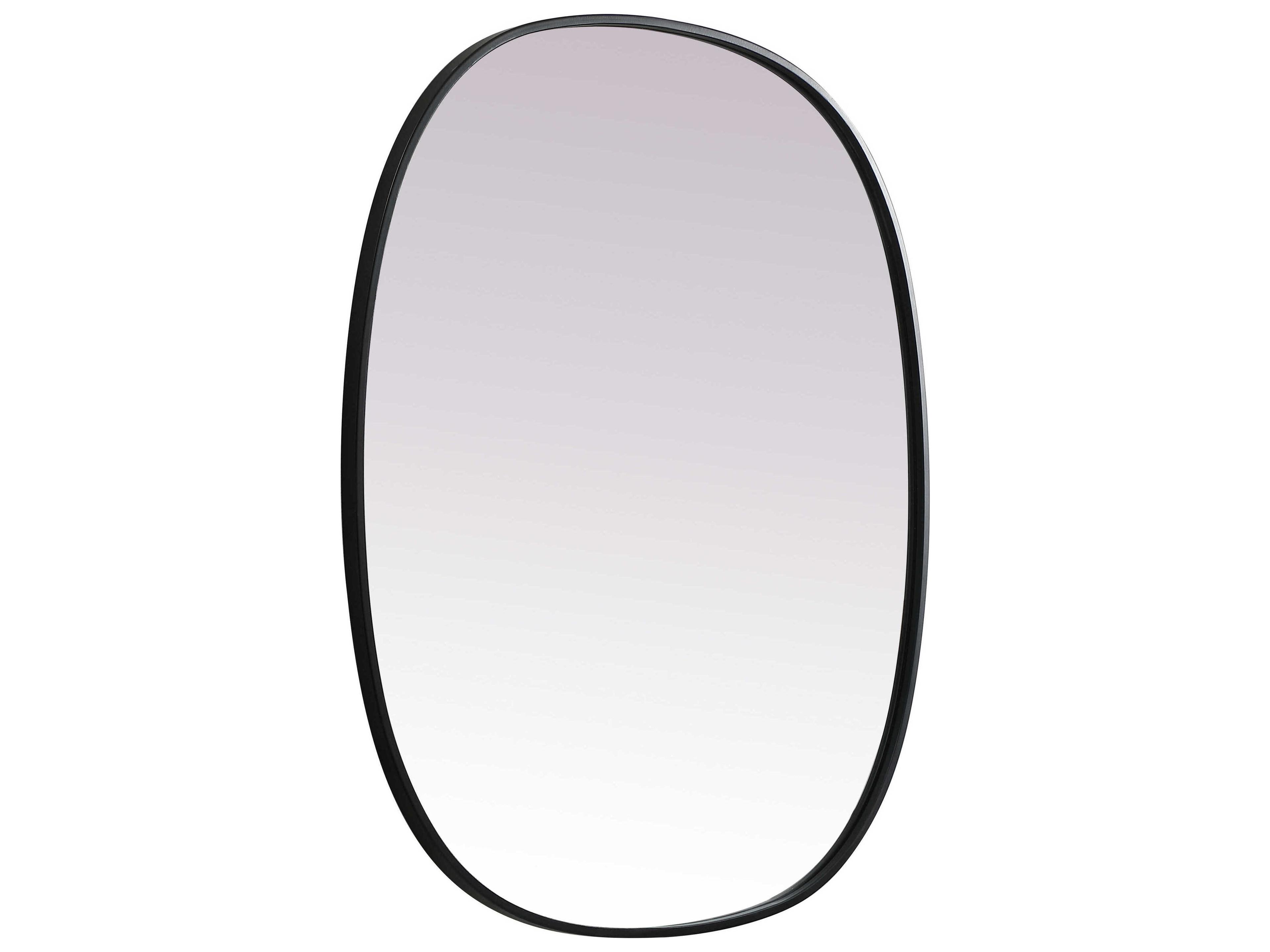 Elegant Lighting Brynn Black Oval Wall Mirror