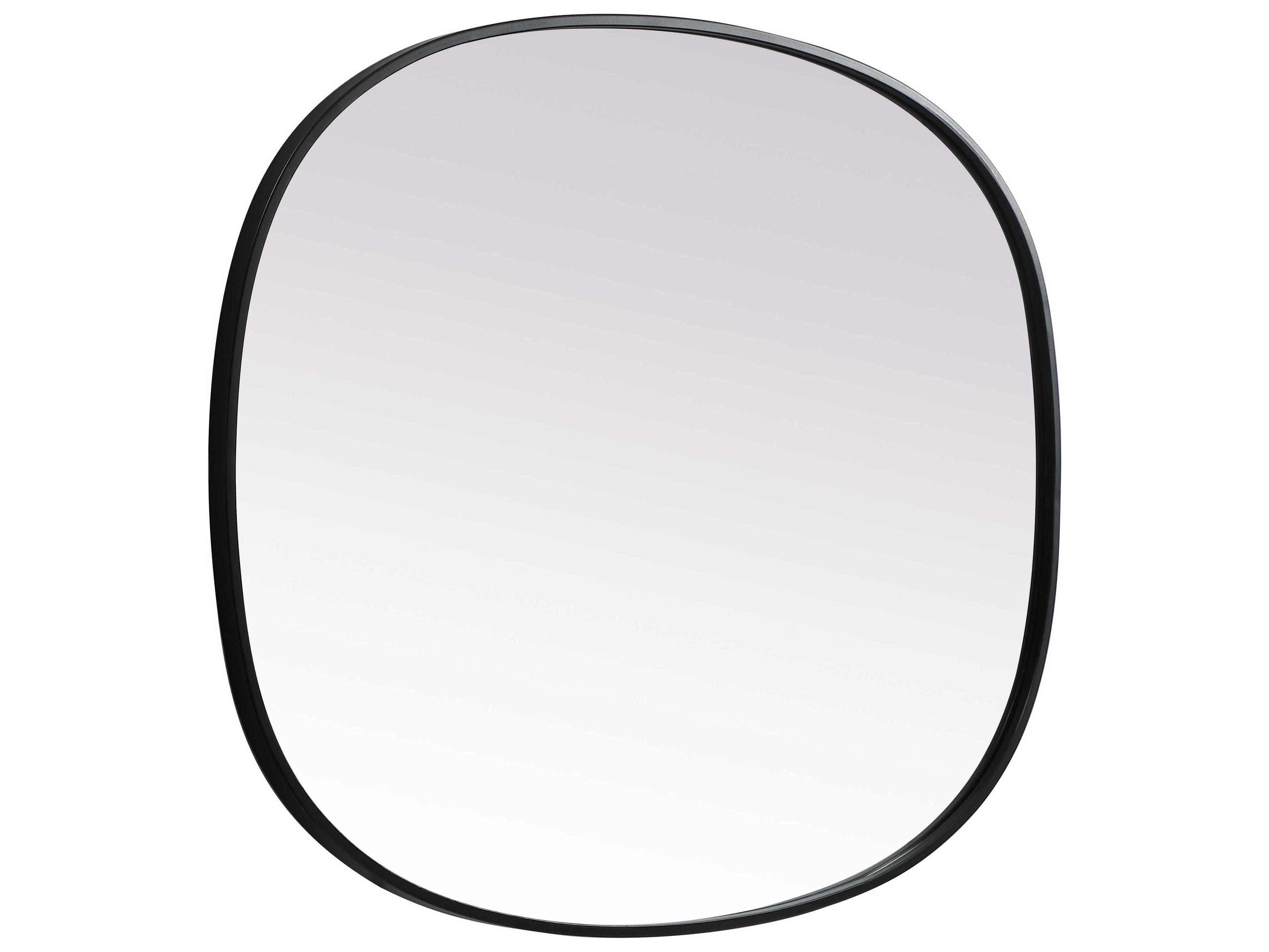 Elegant Lighting Brynn Black Oval Wall Mirror