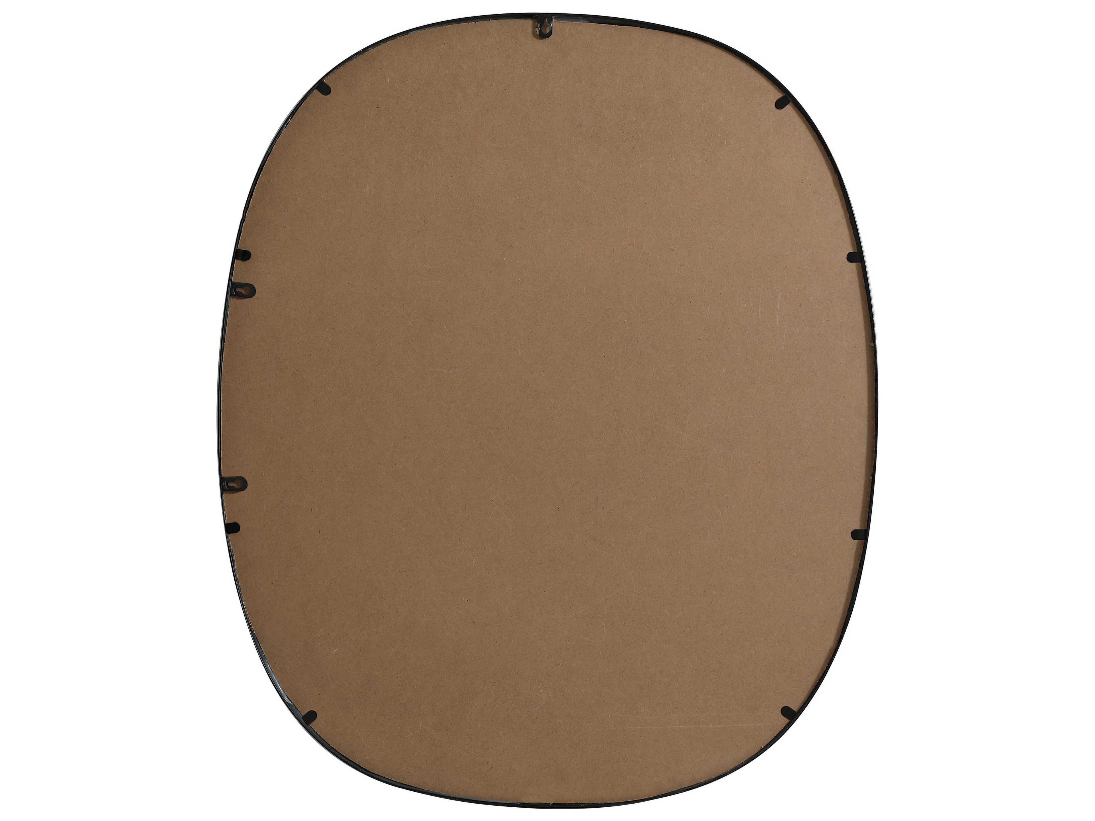 Elegant Lighting Brynn Black Oval Wall Mirror