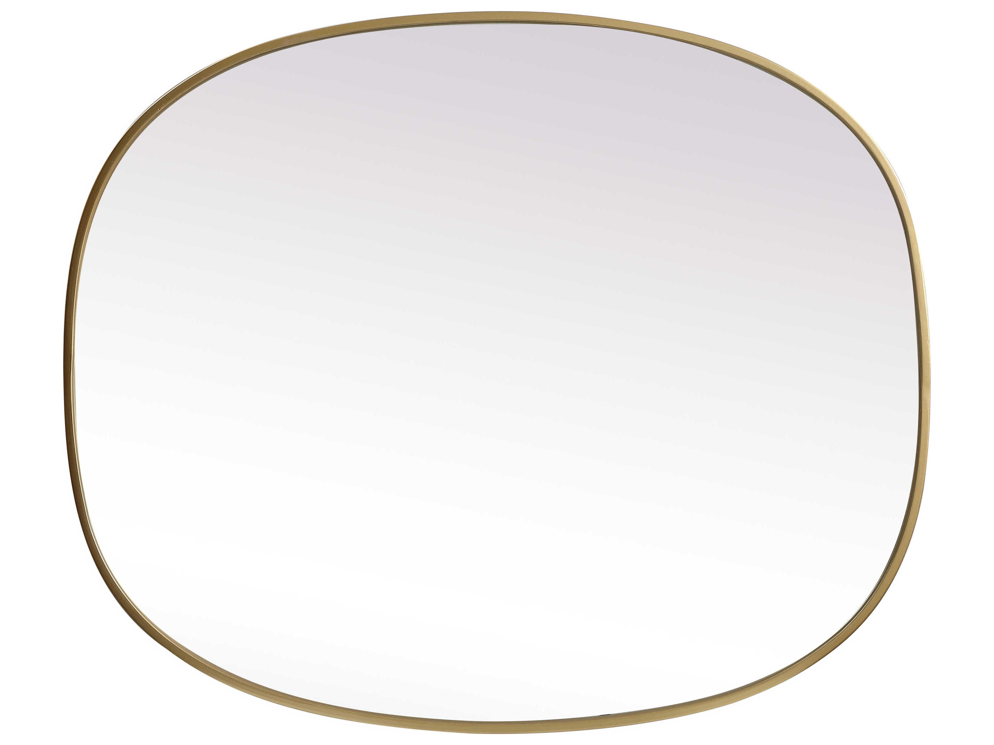 Elegant Lighting Brynn Brass Oval Wall Mirror