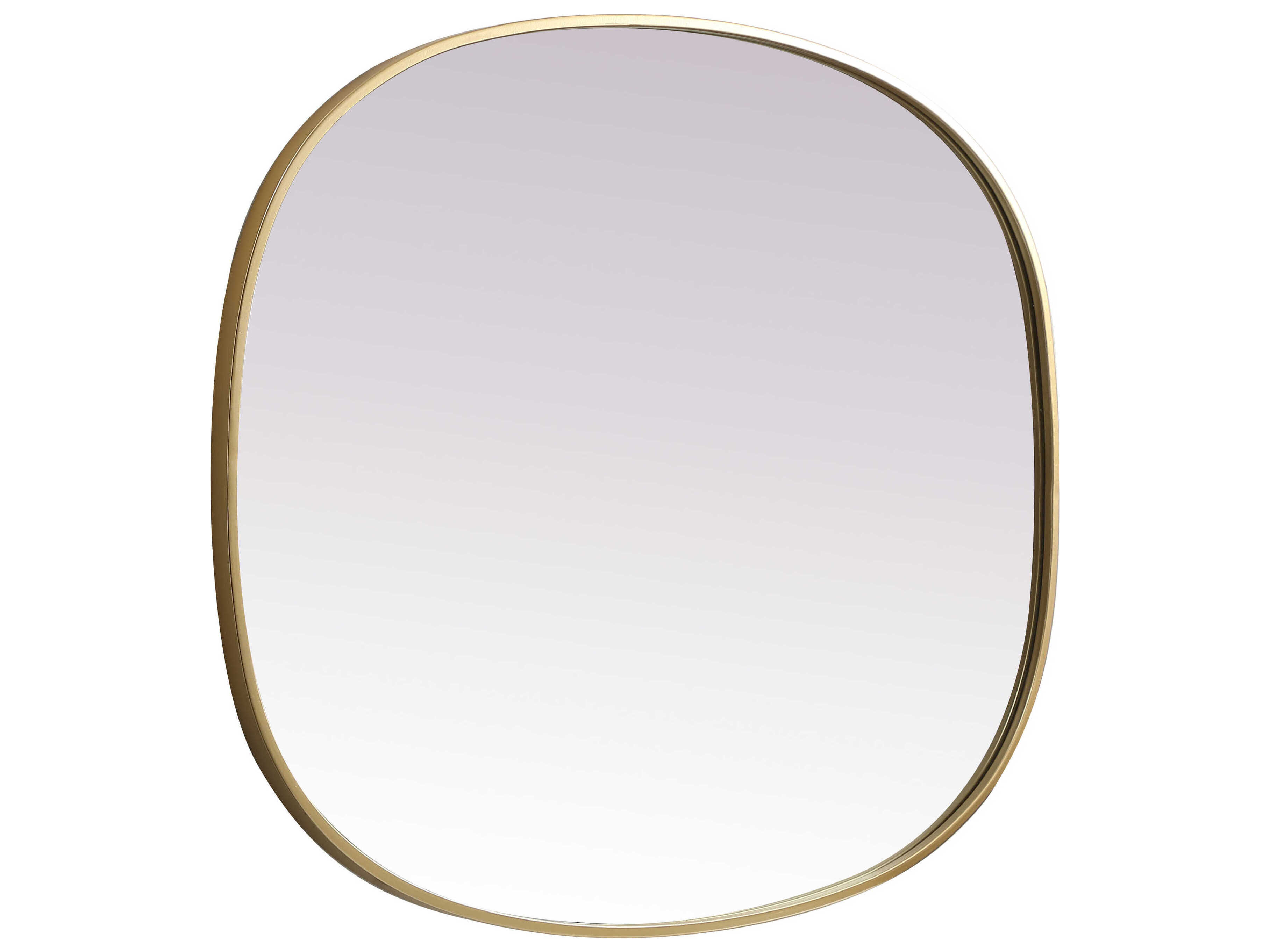 Elegant Lighting Brynn Brass Oval Wall Mirror