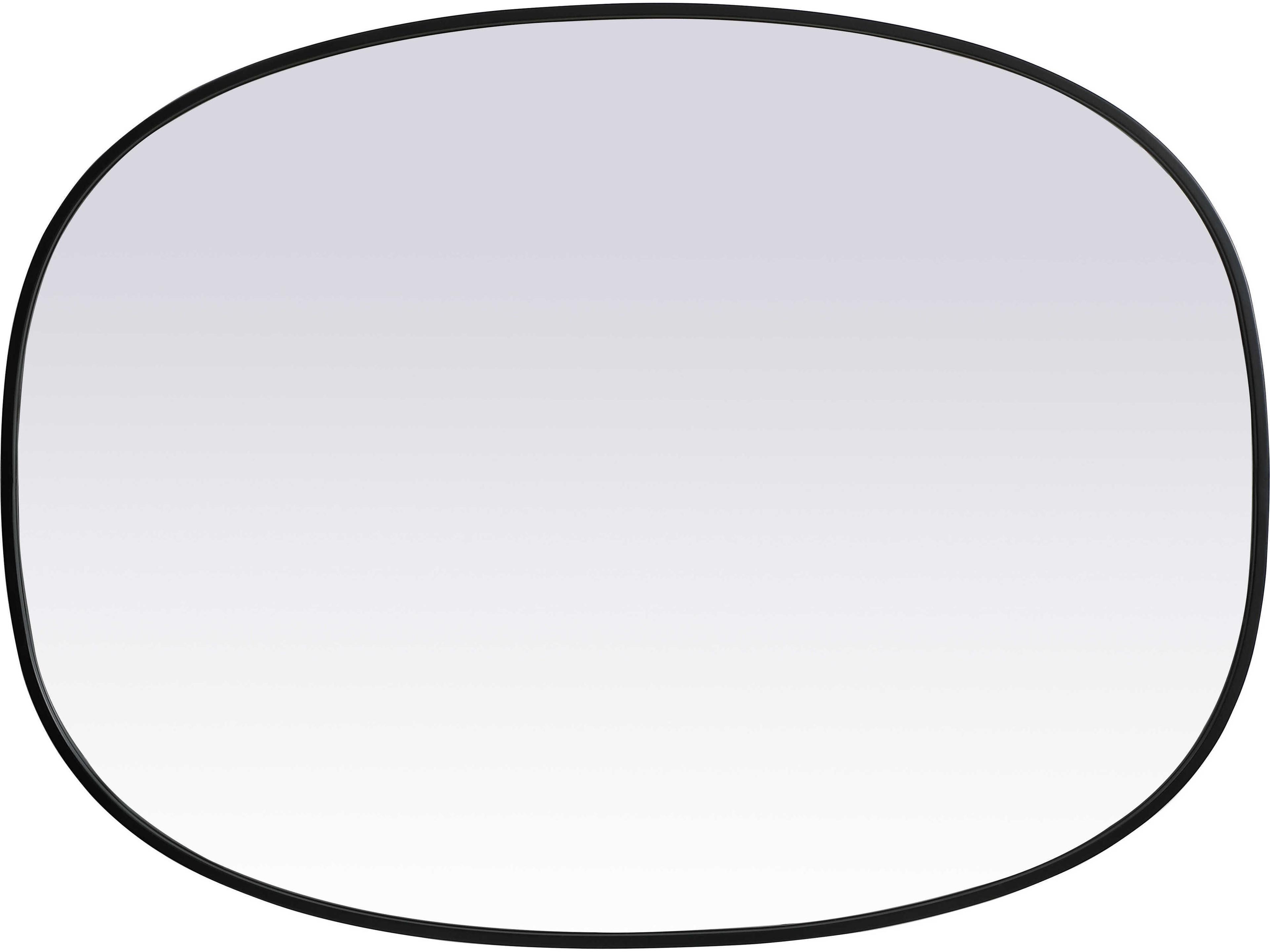 Elegant Lighting Brynn Black Oval Wall Mirror