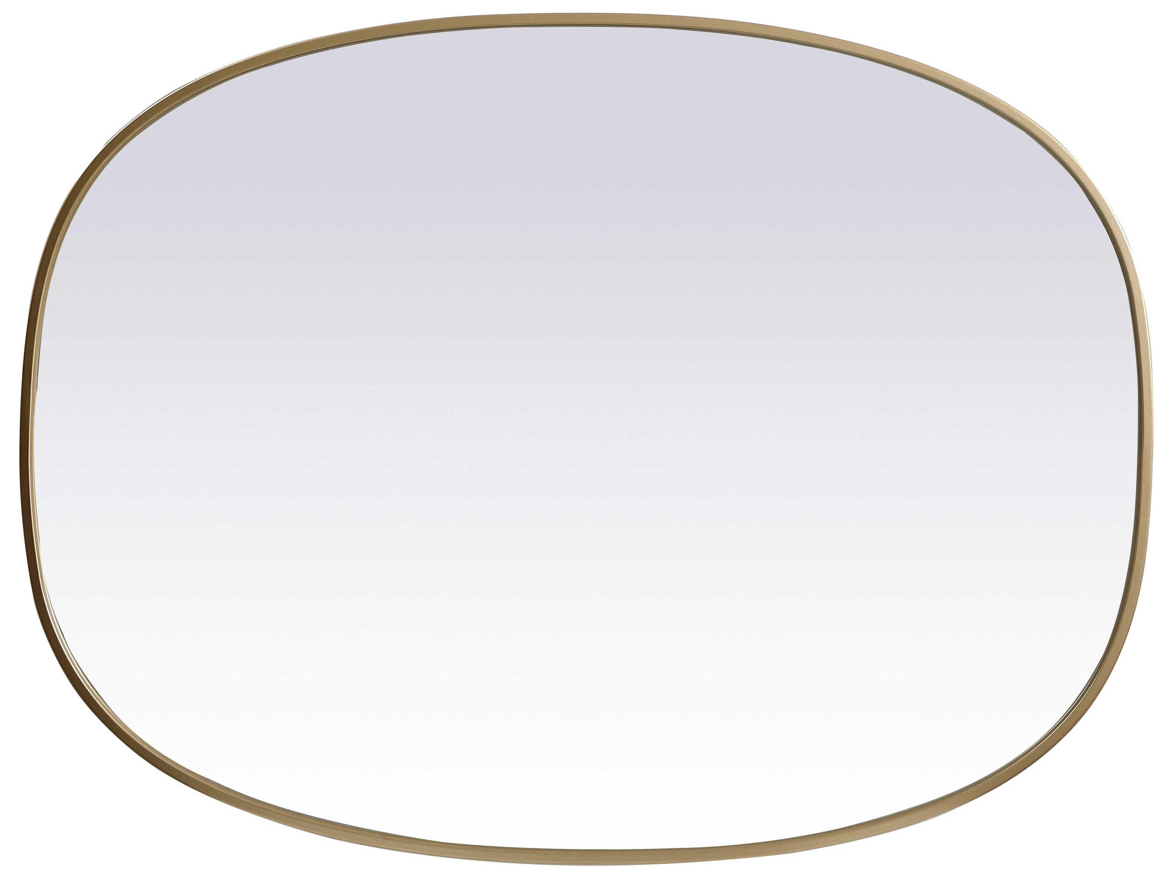 Elegant Lighting Brynn Brass Oval Wall Mirror