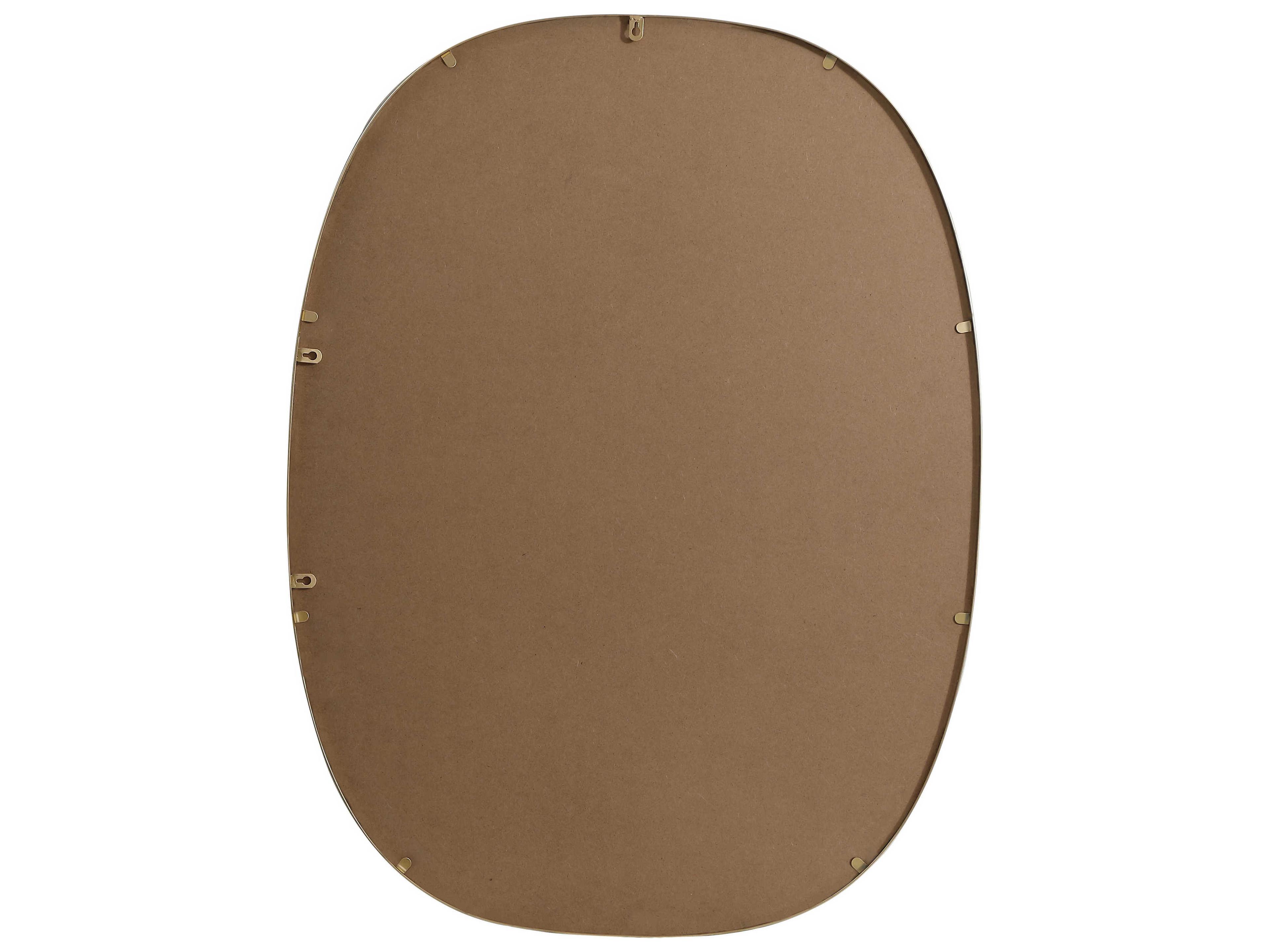Elegant Lighting Brynn Brass Oval Wall Mirror