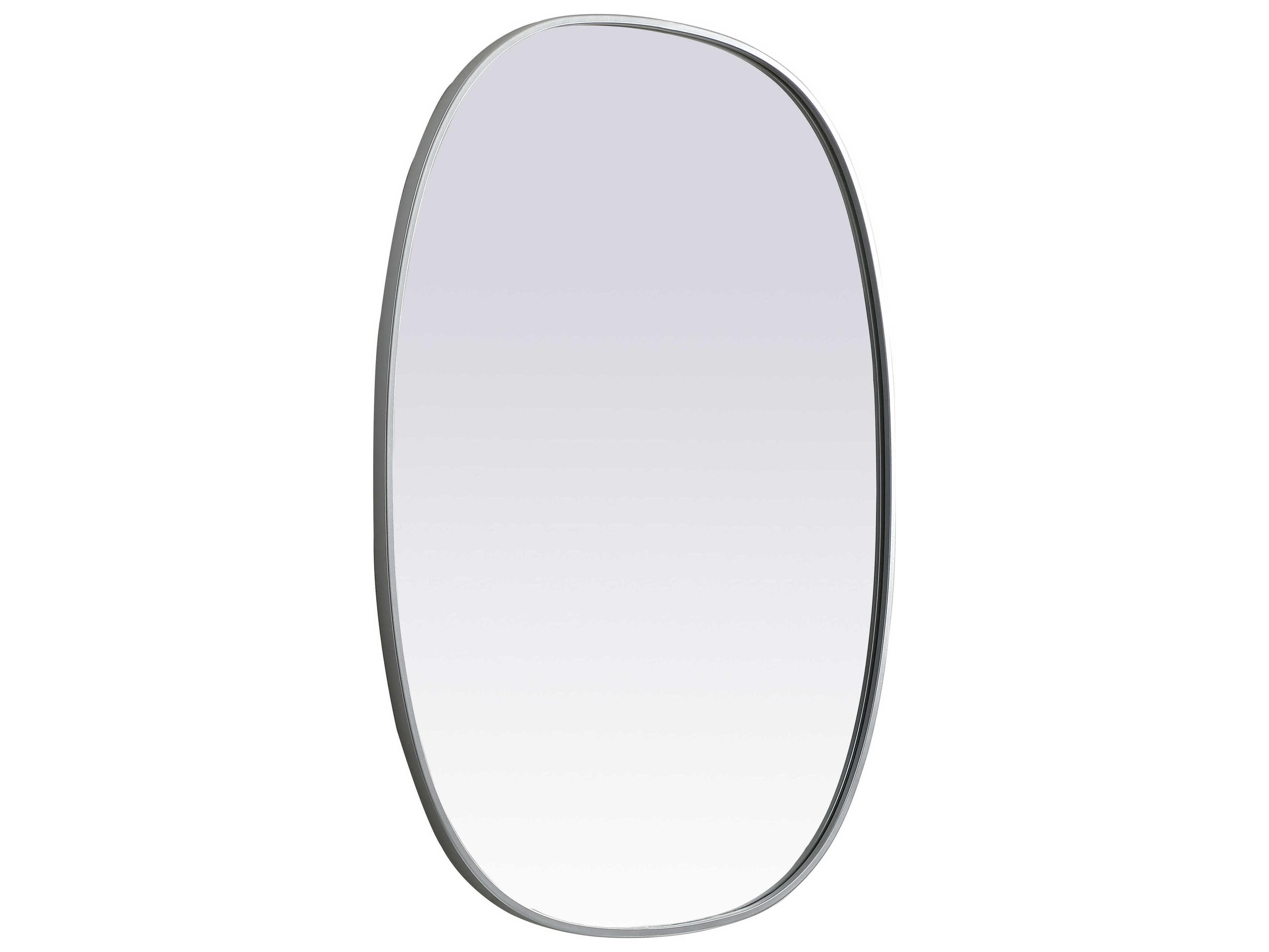 Elegant Lighting Brynn Silver Oval Wall Mirror