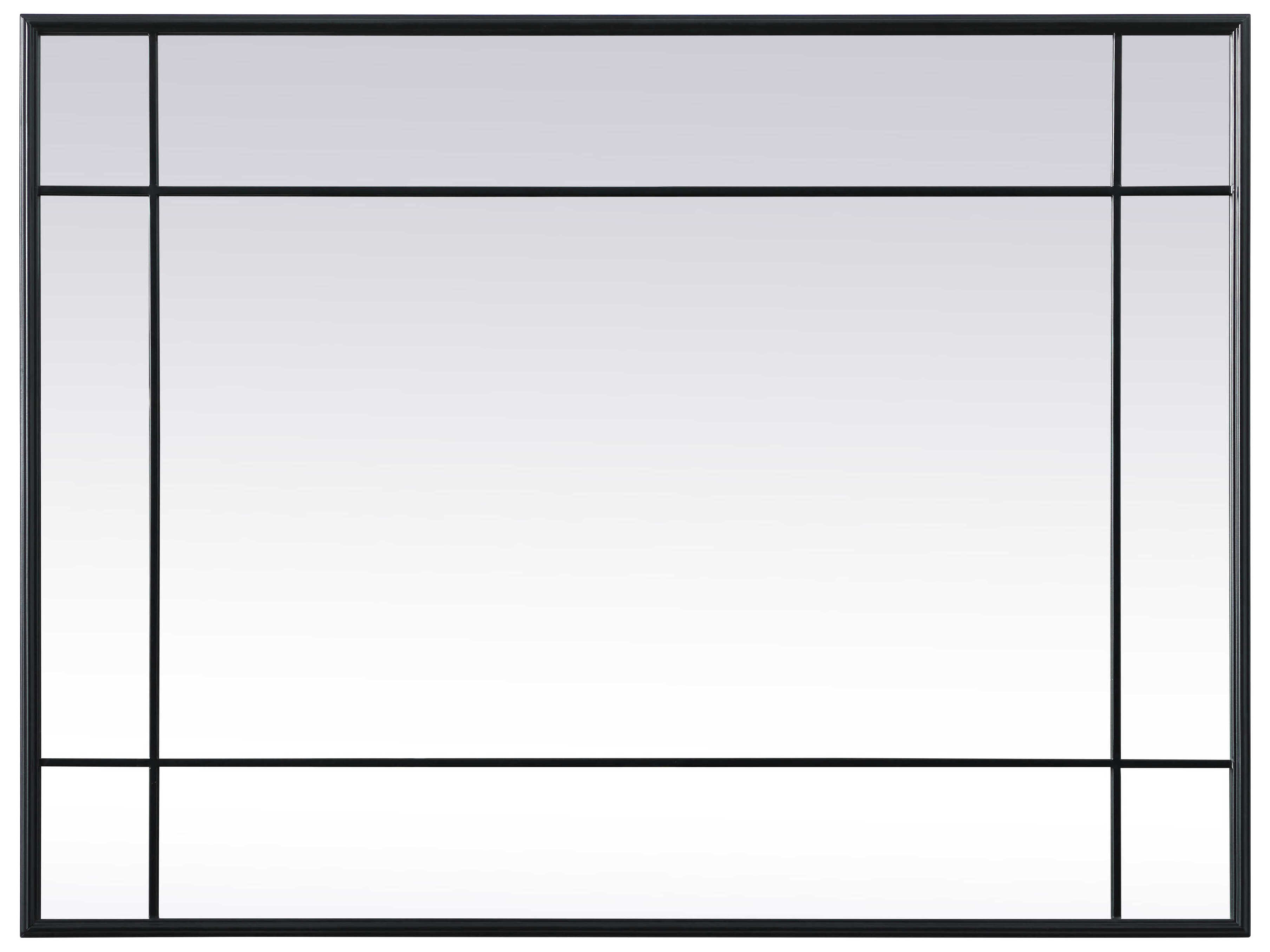 Elegant Lighting Viola Black Rectangular Wall Mirror