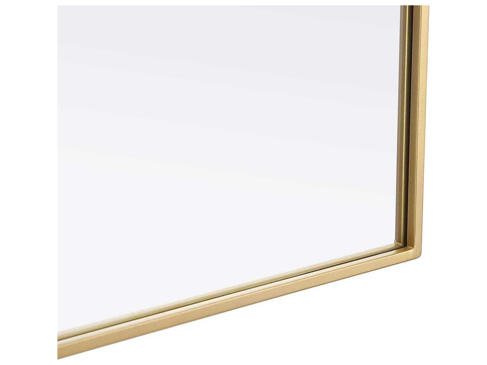 Elegant Lighting Everleigh Brass Notched Wall Mirror