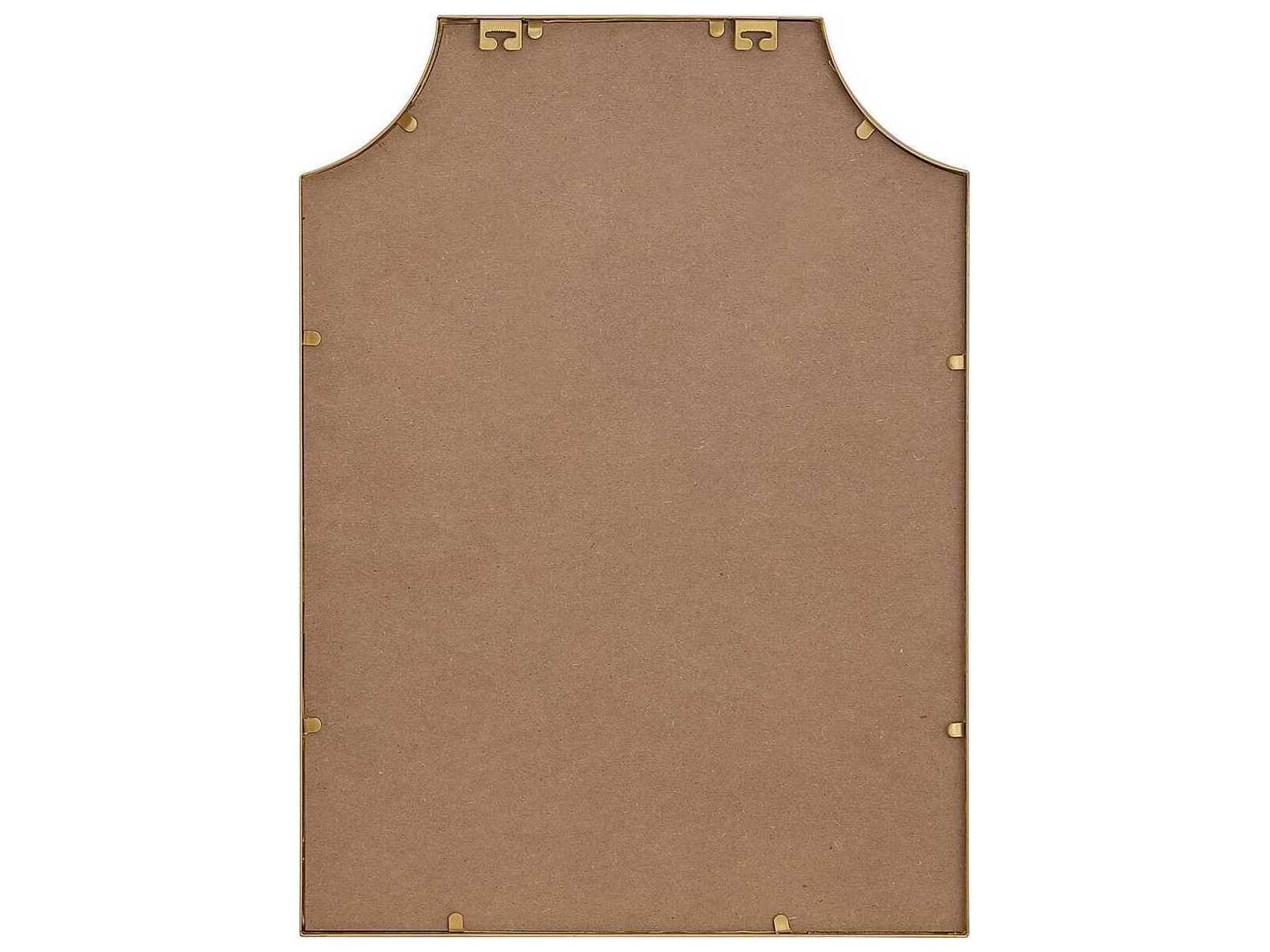 Elegant Lighting Everleigh Brass Notched Wall Mirror