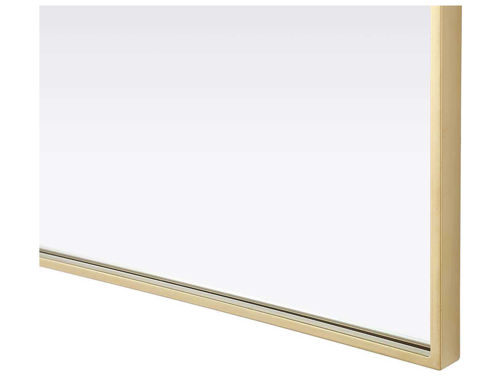 Elegant Lighting Everleigh Brass Notched Wall Mirror