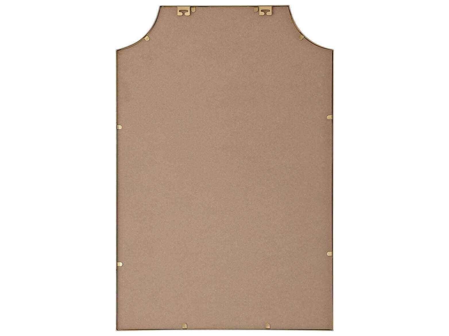 Elegant Lighting Everleigh Brass Notched Wall Mirror