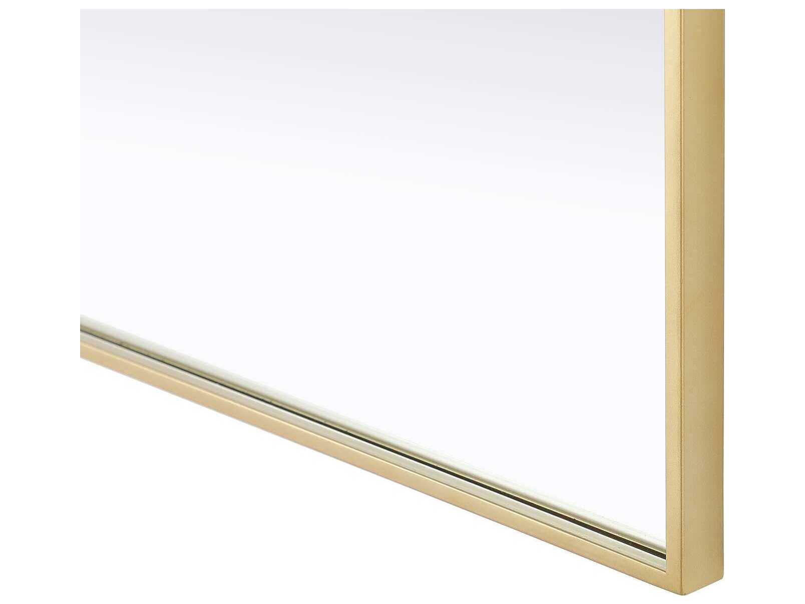 Elegant Lighting Everleigh Brass Notched Wall Mirror