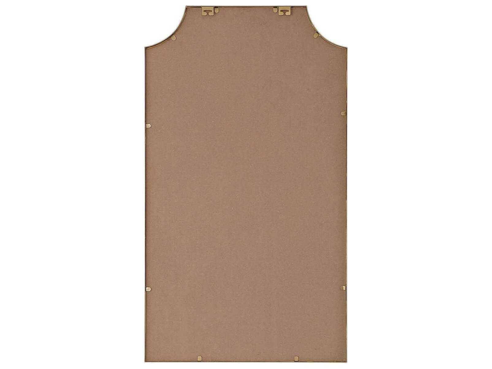 Elegant Lighting Everleigh Brass Notched Wall Mirror