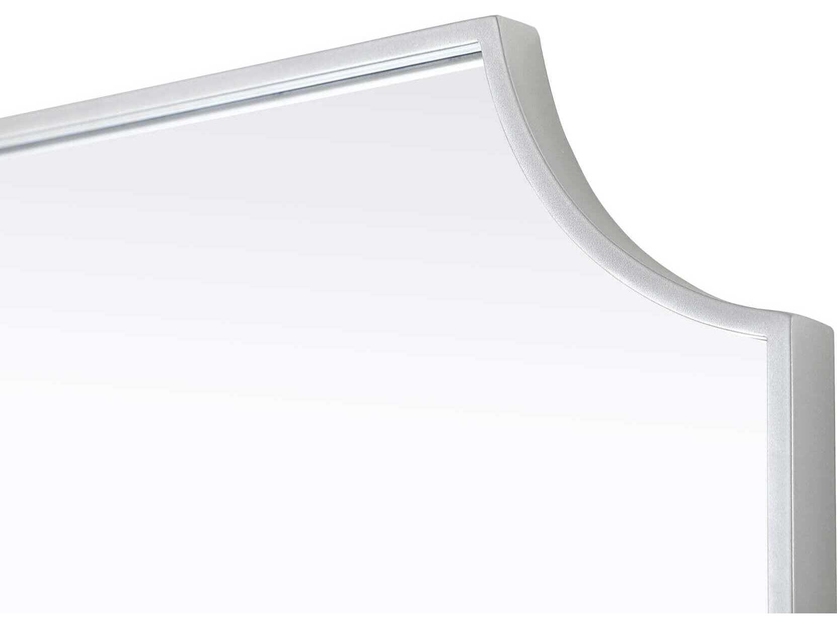 Elegant Lighting Everleigh Silver Notched Wall Mirror