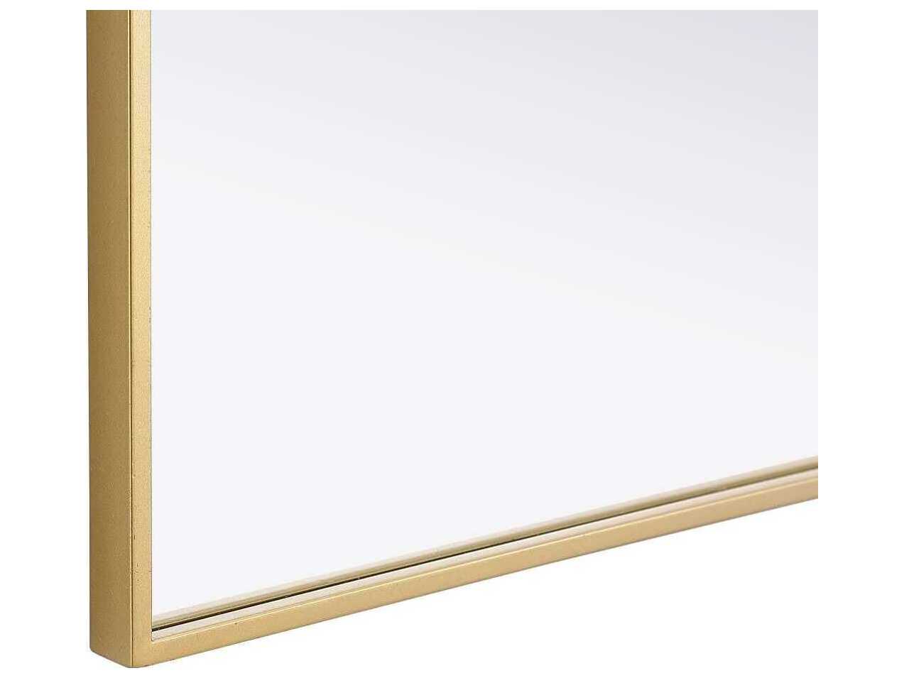 Elegant Lighting Everleigh Brass Notched Wall Mirror