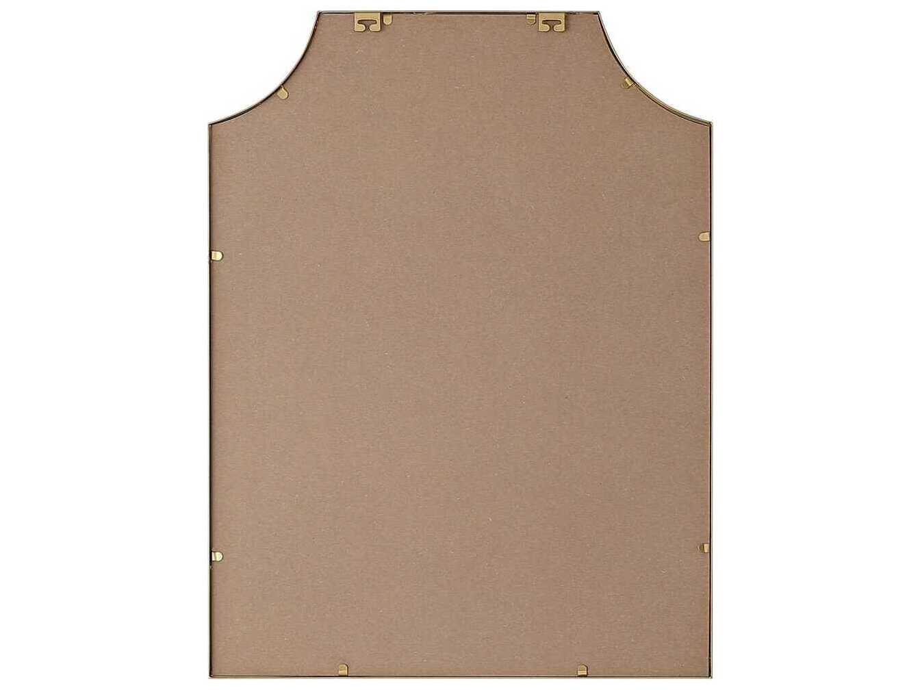 Elegant Lighting Everleigh Brass Notched Wall Mirror