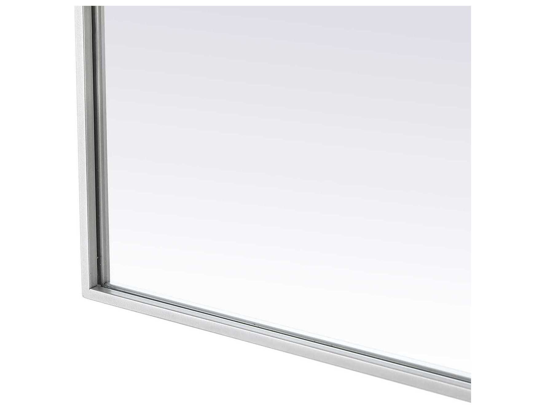 Elegant Lighting Everleigh Silver Notched Wall Mirror