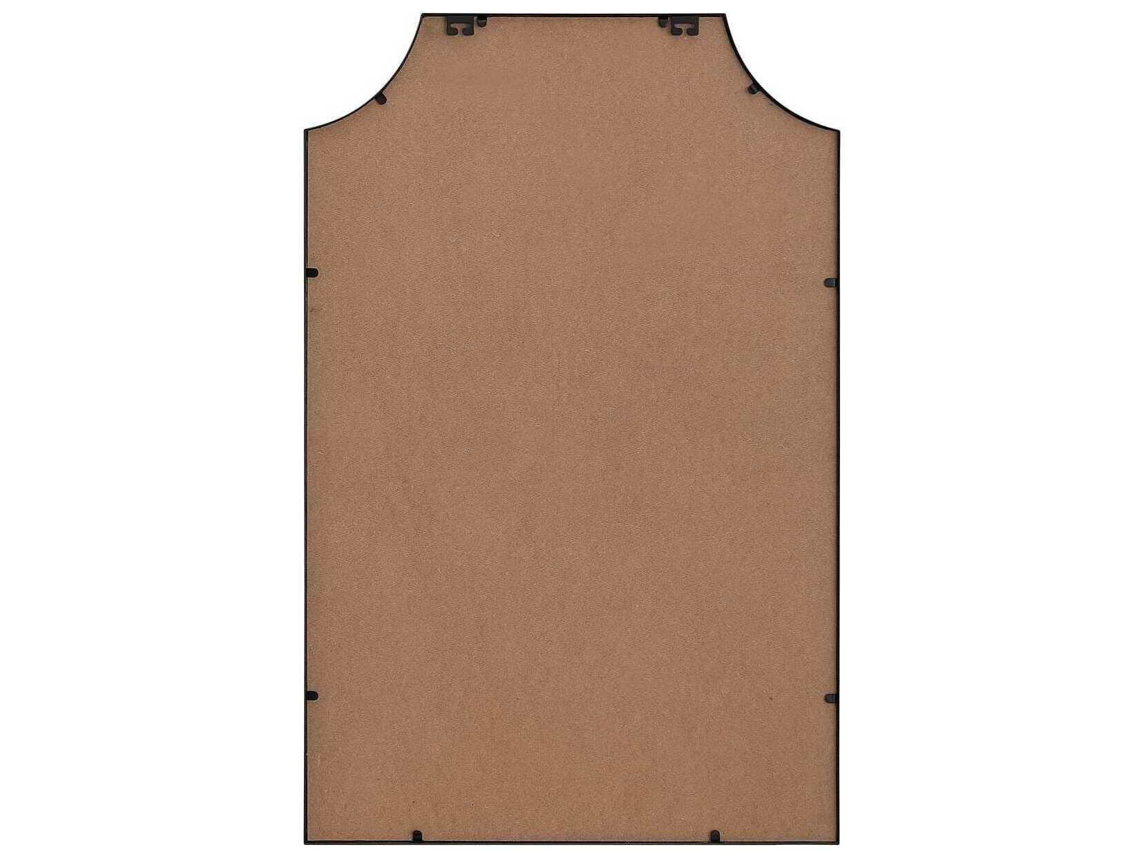 Elegant Lighting Everleigh Black Notched Wall Mirror