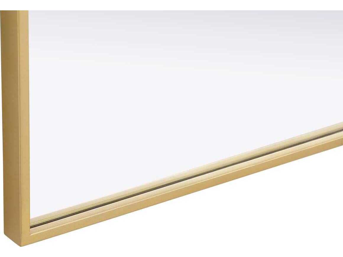 Elegant Lighting Everleigh Brass Notched Wall Mirror