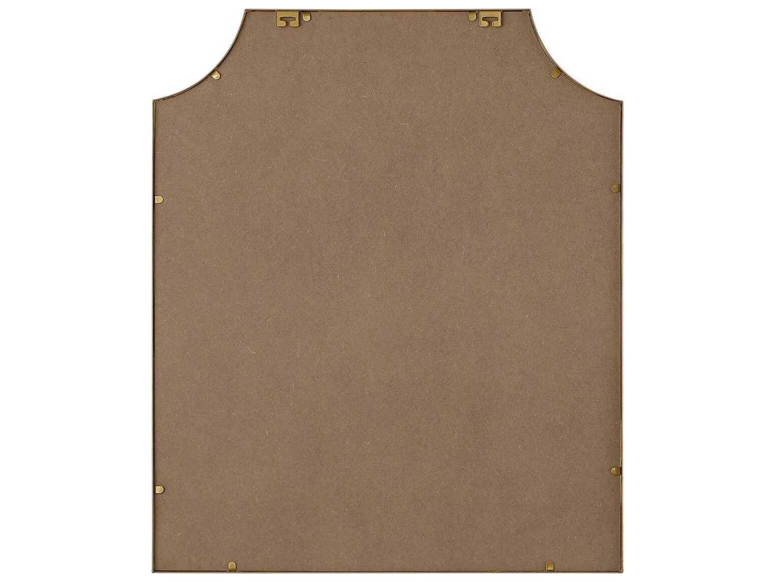 Elegant Lighting Everleigh Brass Notched Wall Mirror