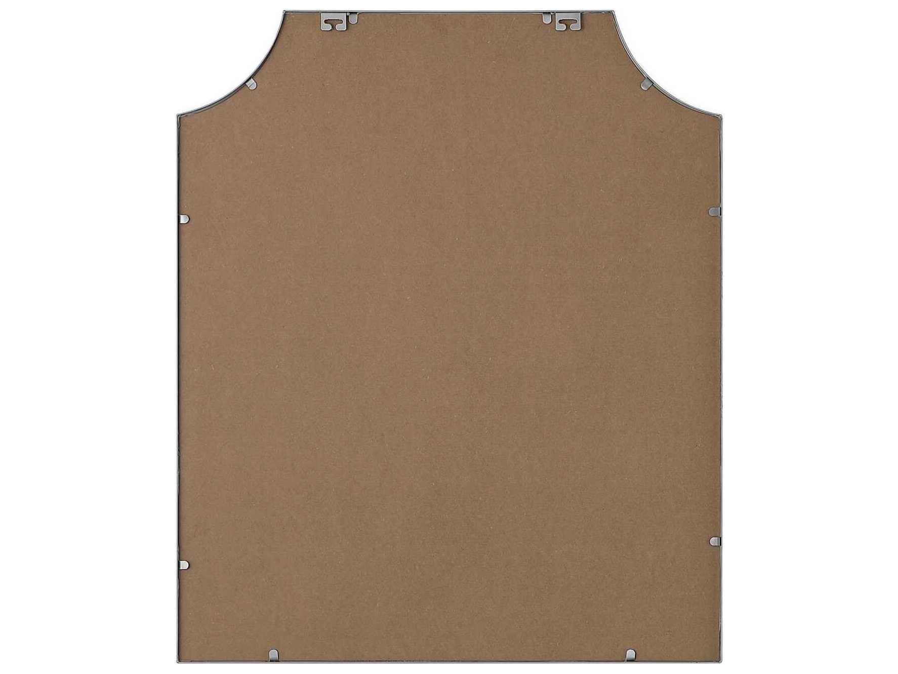 Elegant Lighting Everleigh Silver Notched Wall Mirror