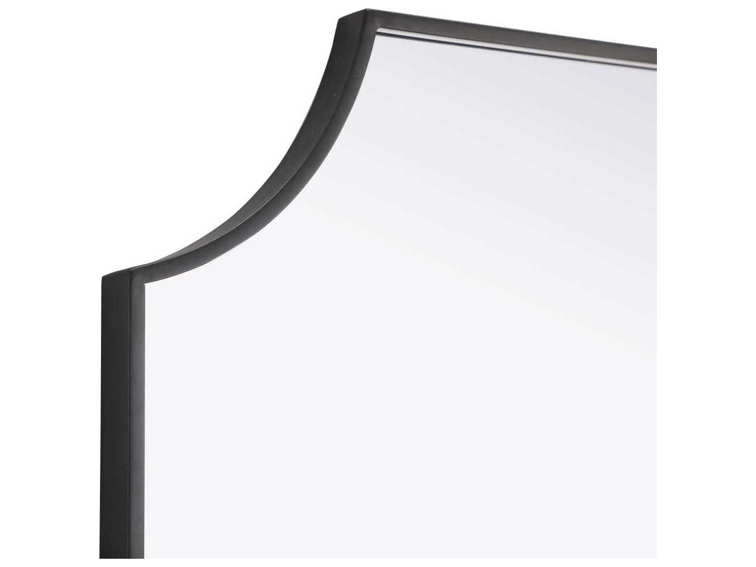 Elegant Lighting Everleigh Black Notched Wall Mirror