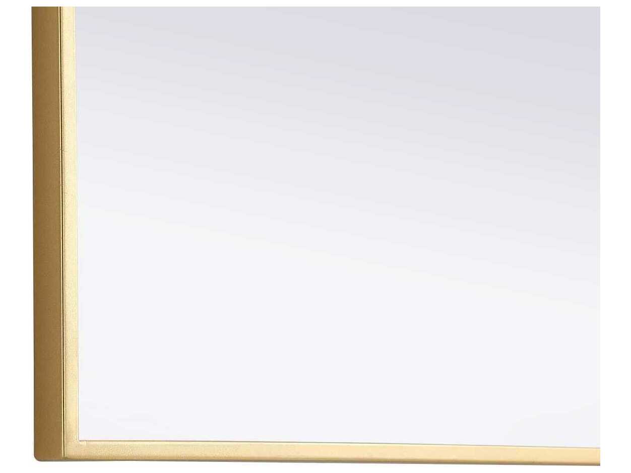 Elegant Lighting Everleigh Brass Notched Wall Mirror
