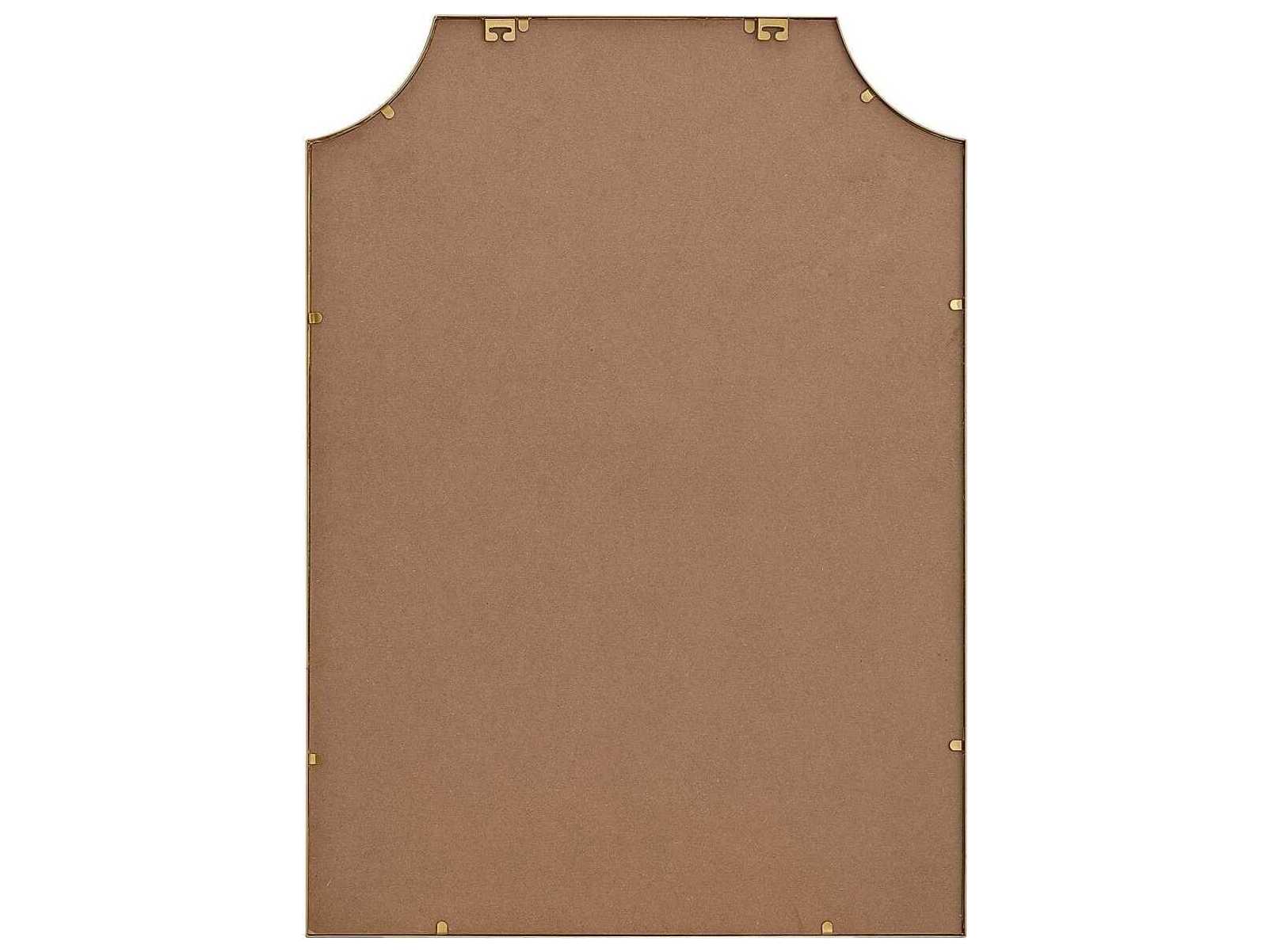 Elegant Lighting Everleigh Brass Notched Wall Mirror